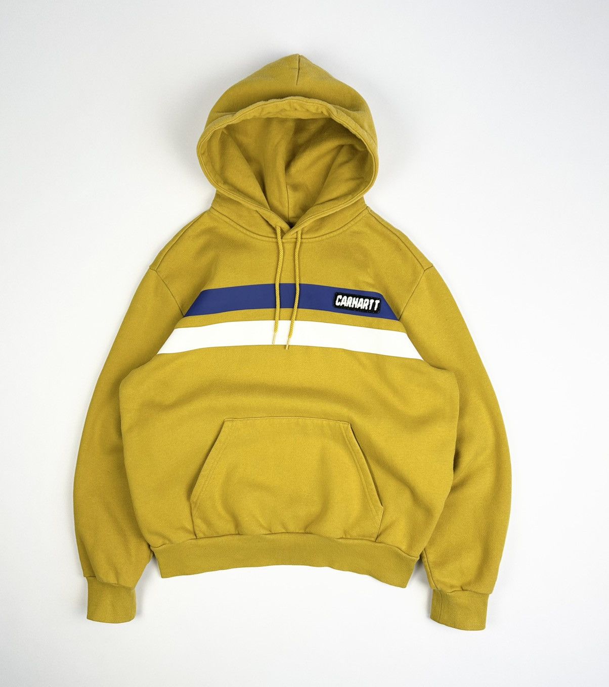 Y2k Carhartt Wip YELLOW Hooded Borman Sweatshirt