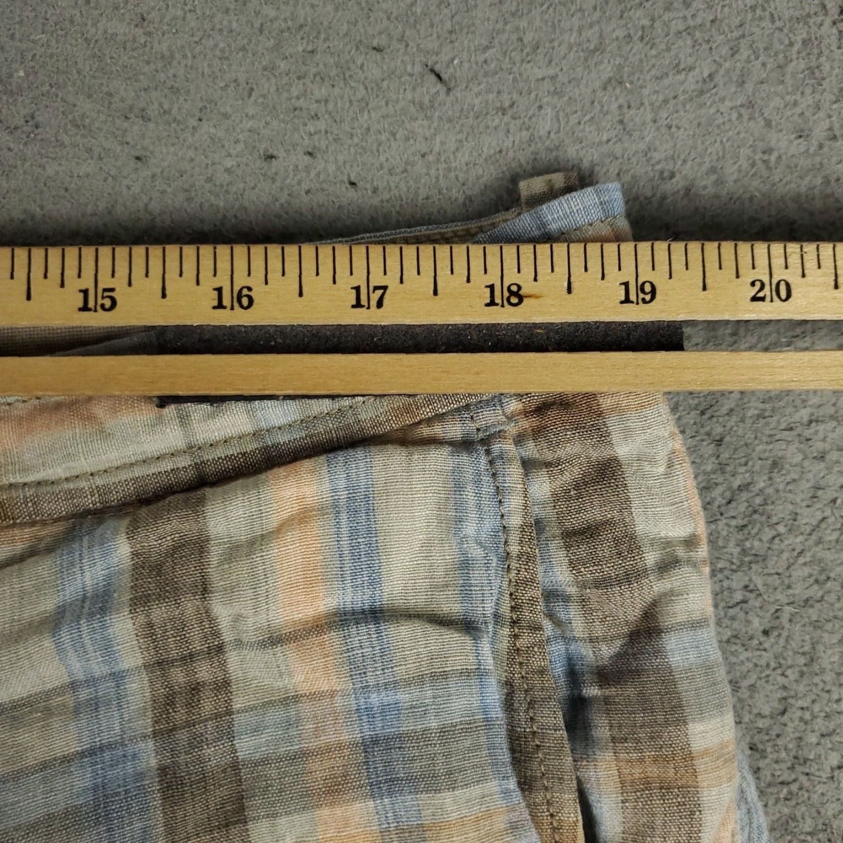 Tommy Bahama VINTAGE Tommy Bahama Men's Shorts Size 38 Linen Plaid Flat Front Casual Chino Blue Size US 38 / EU 54 - 4 Thumbnail