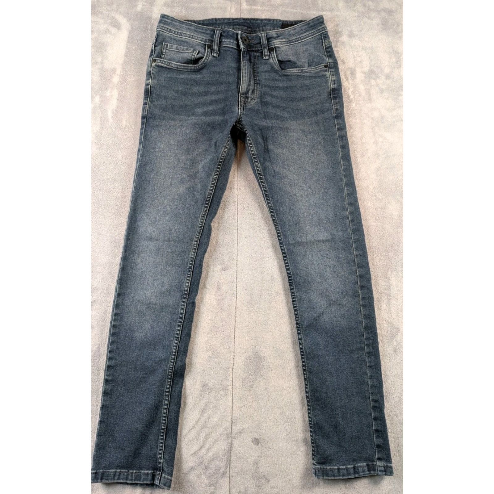Denime The Perfect Jean NYC Jeans Mens 29x29 Dark Blue Skinny Fit Stretch Denim Pants Size US 29 - 2 Thumbnail