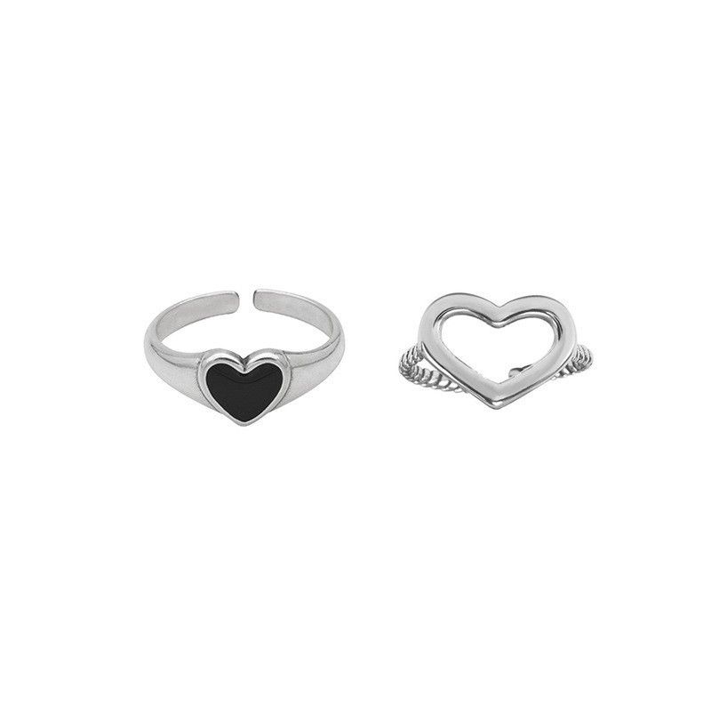 Jewelry Heart Rare Jewelry Rings Open Size Chrome Ring (Size 7-13) Size ONE SIZE - 5 Thumbnail