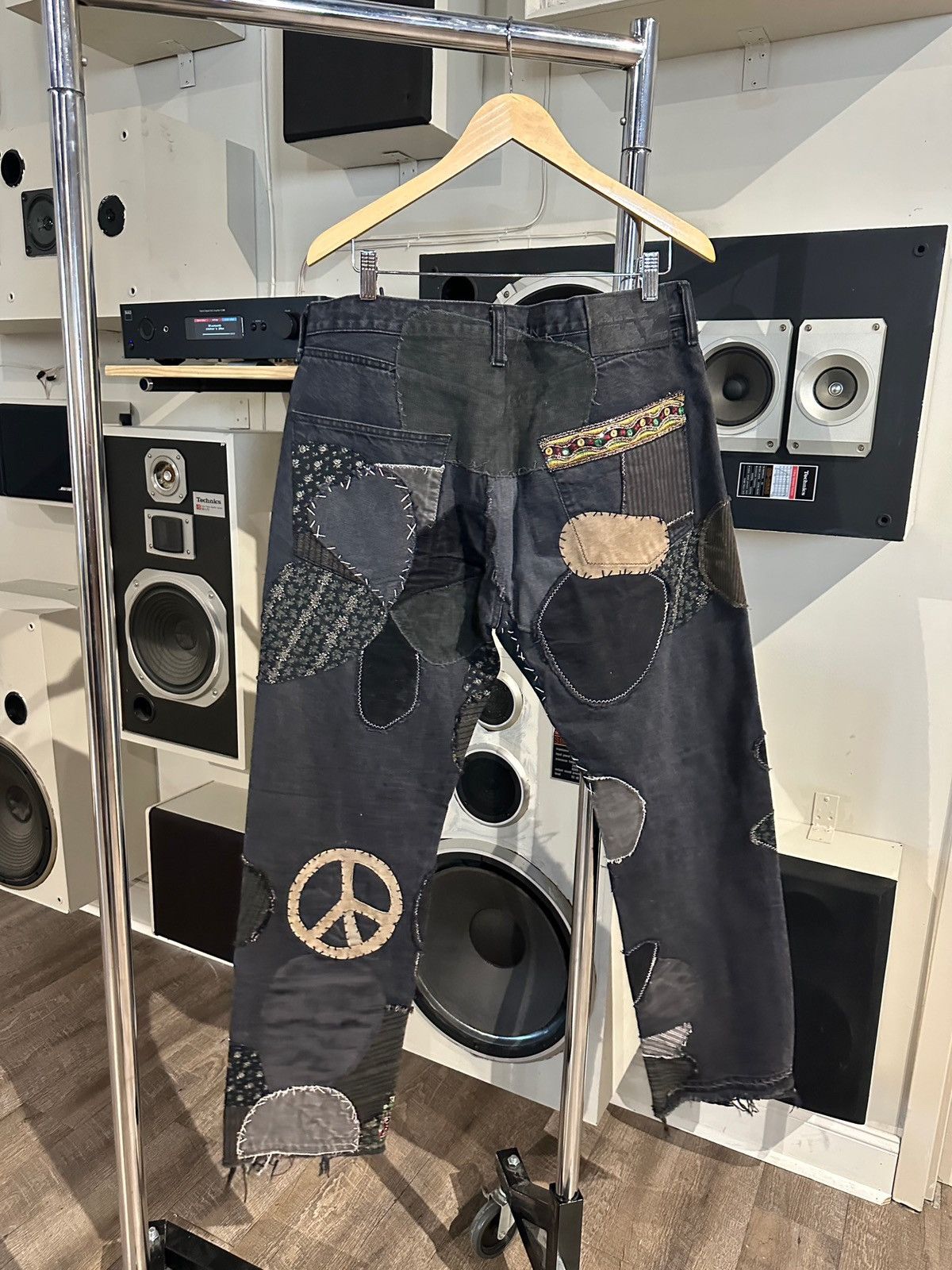Kapital Kapital Black Patchwork Denim sz.38 Size US 38 / EU 54 - 2 Thumbnail