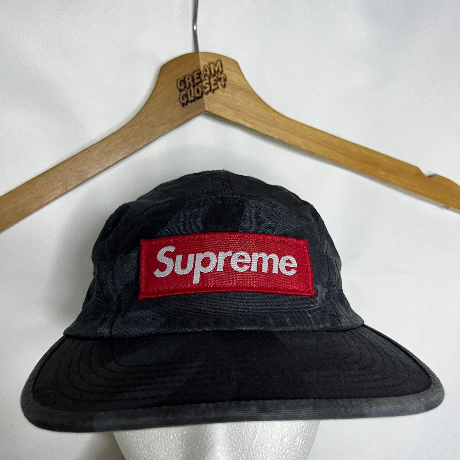 Supreme Supreme Military Camp Cap Black raindrop | Grailed