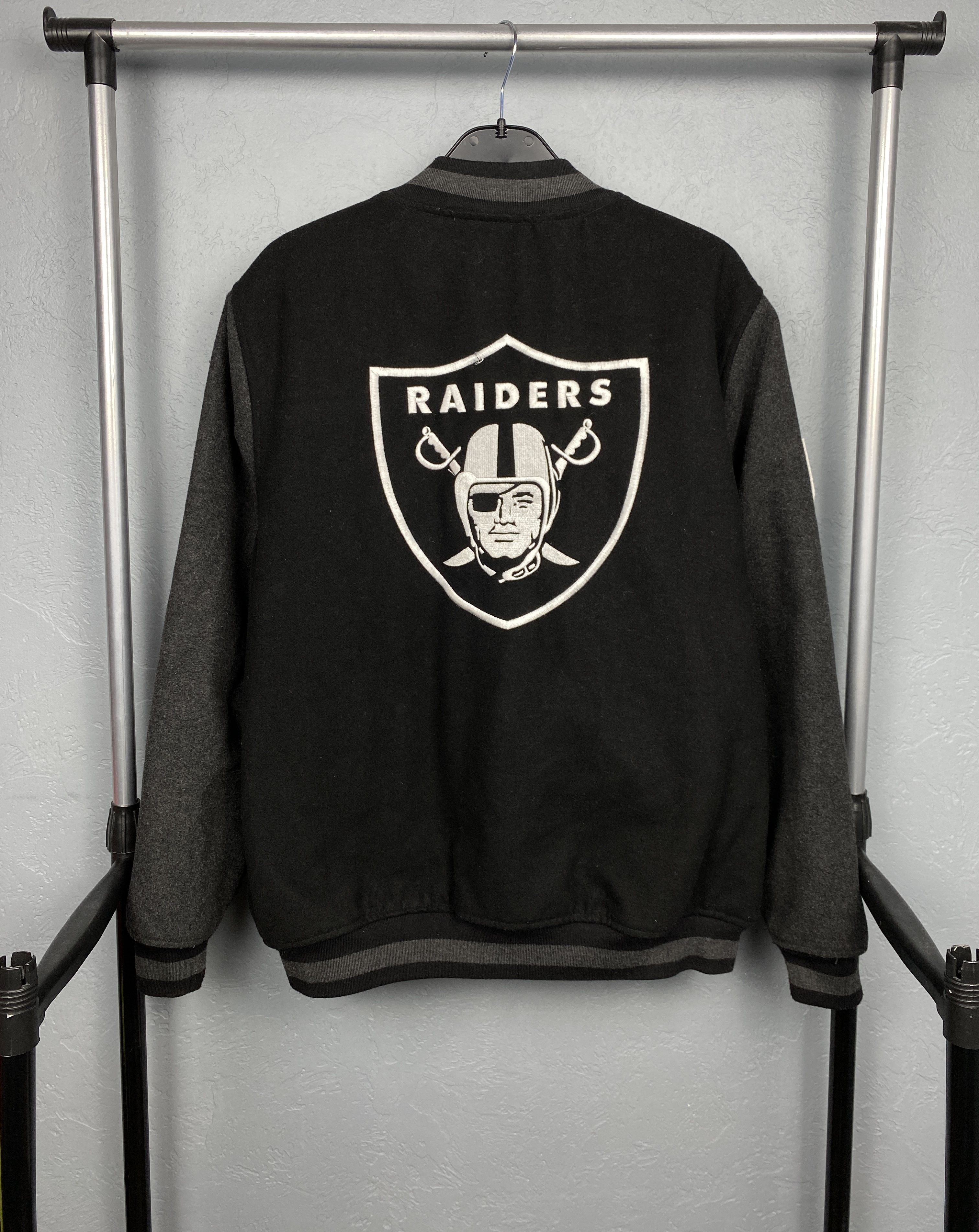 NFL Raiders NFL Wool Bomber Jacket Y2K Varsity Size US L / EU 52-54 / 3 - 1 Thumbnail