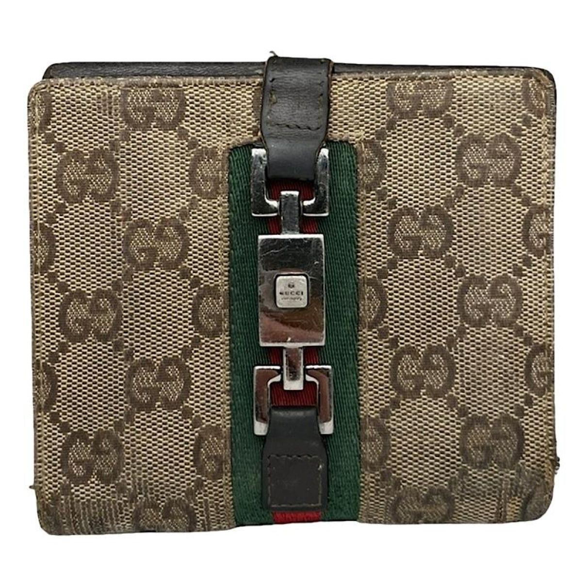 Gucci Jackie Vintage Beige Leather Wallet Size ONE SIZE - 1 Thumbnail