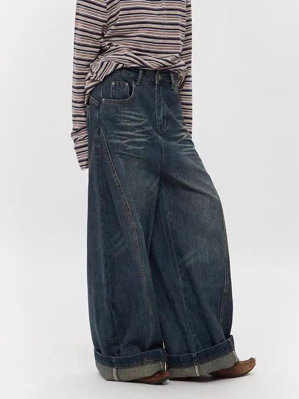 VIBE Washed machete design baggy vintage Y2K street hip hop jeans Size US 28 / EU 44 - 1 Thumbnail