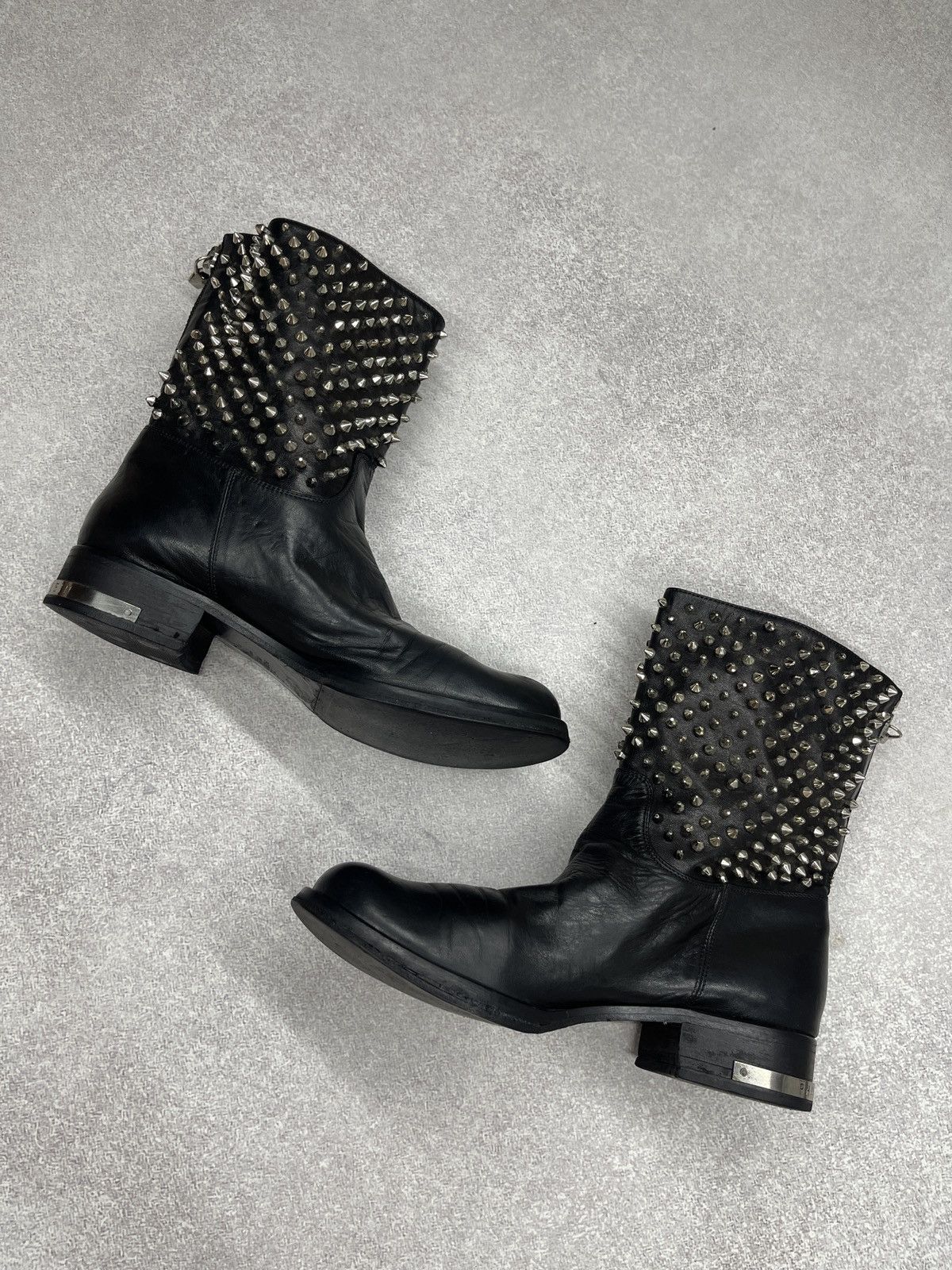 Philipp Plein Women Philipp Plein Spiked leather boots Black Italy Luxury Size US 8.5 / IT 38.5 - 4 Thumbnail