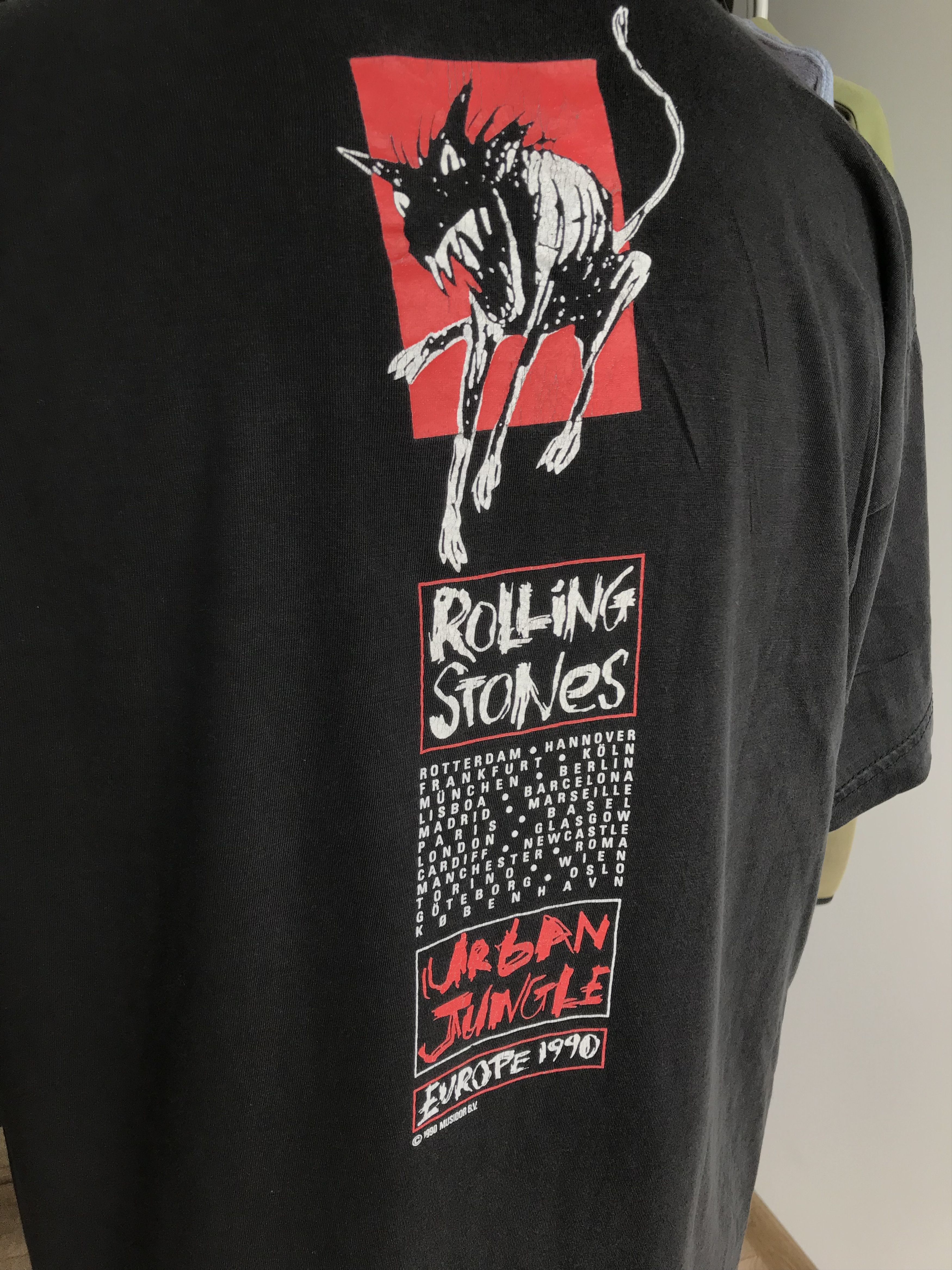 Vintage The Rolling Stones Urban Jungle 1989' T-shirt vintage Size US XL / EU 56 / 4 - 7 Thumbnail