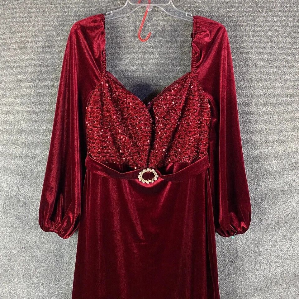 Other Miss Ord Dress Women's 1XL Formal Red Polyester Blend Size ONE SIZE - 2 Thumbnail