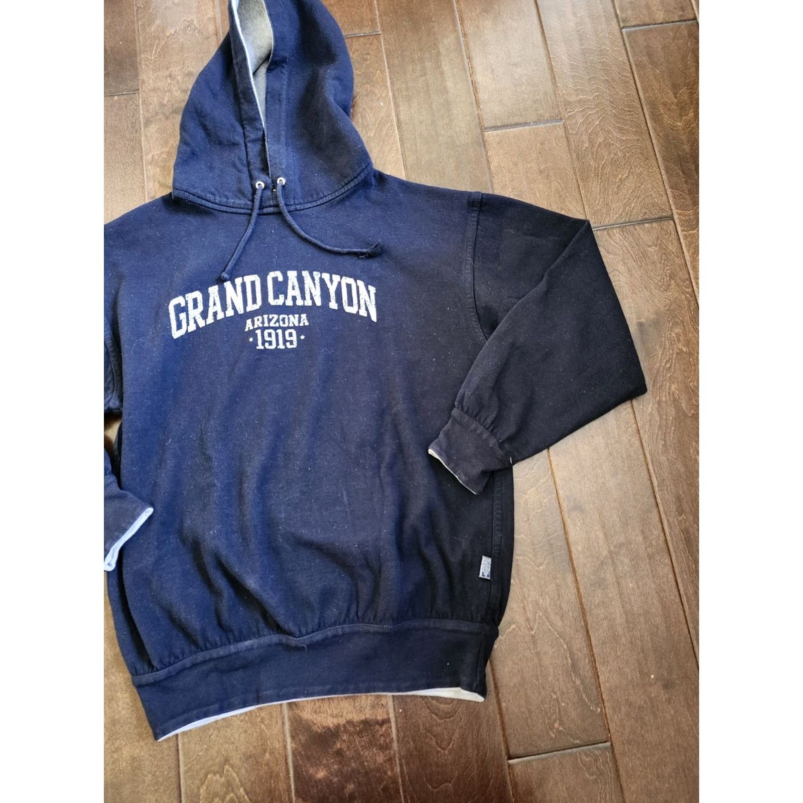 Vintage MV Sport Grand Canyon Arizona 1919 Reversible Hoodie Men L Pullover Blue Long Sleeve Cotton Polyester Size US M / EU 48-50 / 2 - 5 Thumbnail