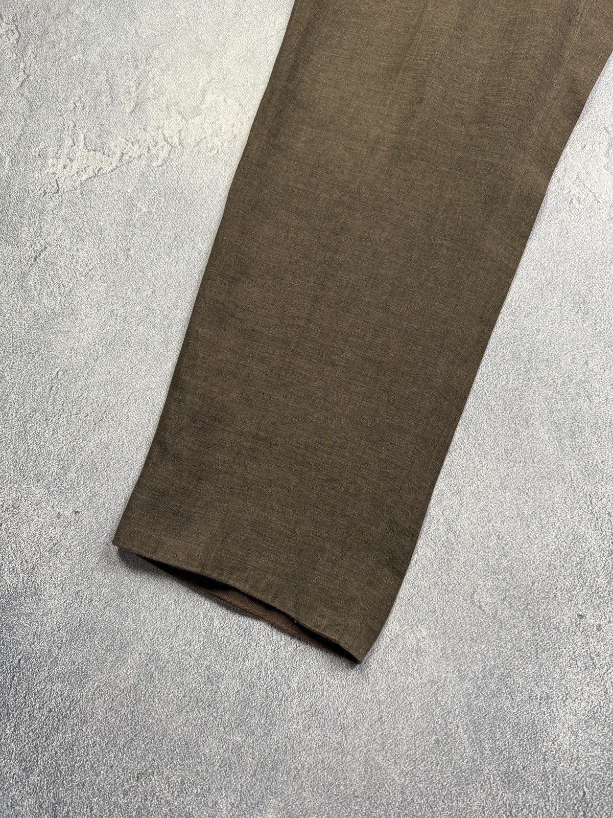 Lardini Size 54 Regular Brown Linen Double Breasted Luxury Suit Size 54R - 18 Thumbnail
