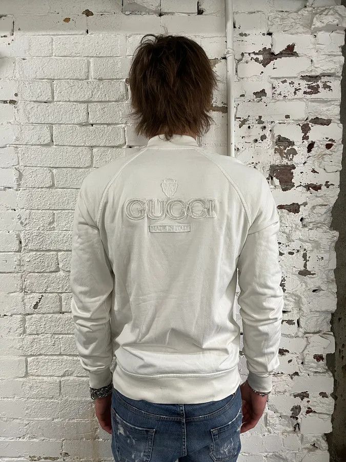 Gucci AW2006 Gucci White Propaganda Zip-up Sweater Size US M / EU 48-50 / 2 - 4 Thumbnail