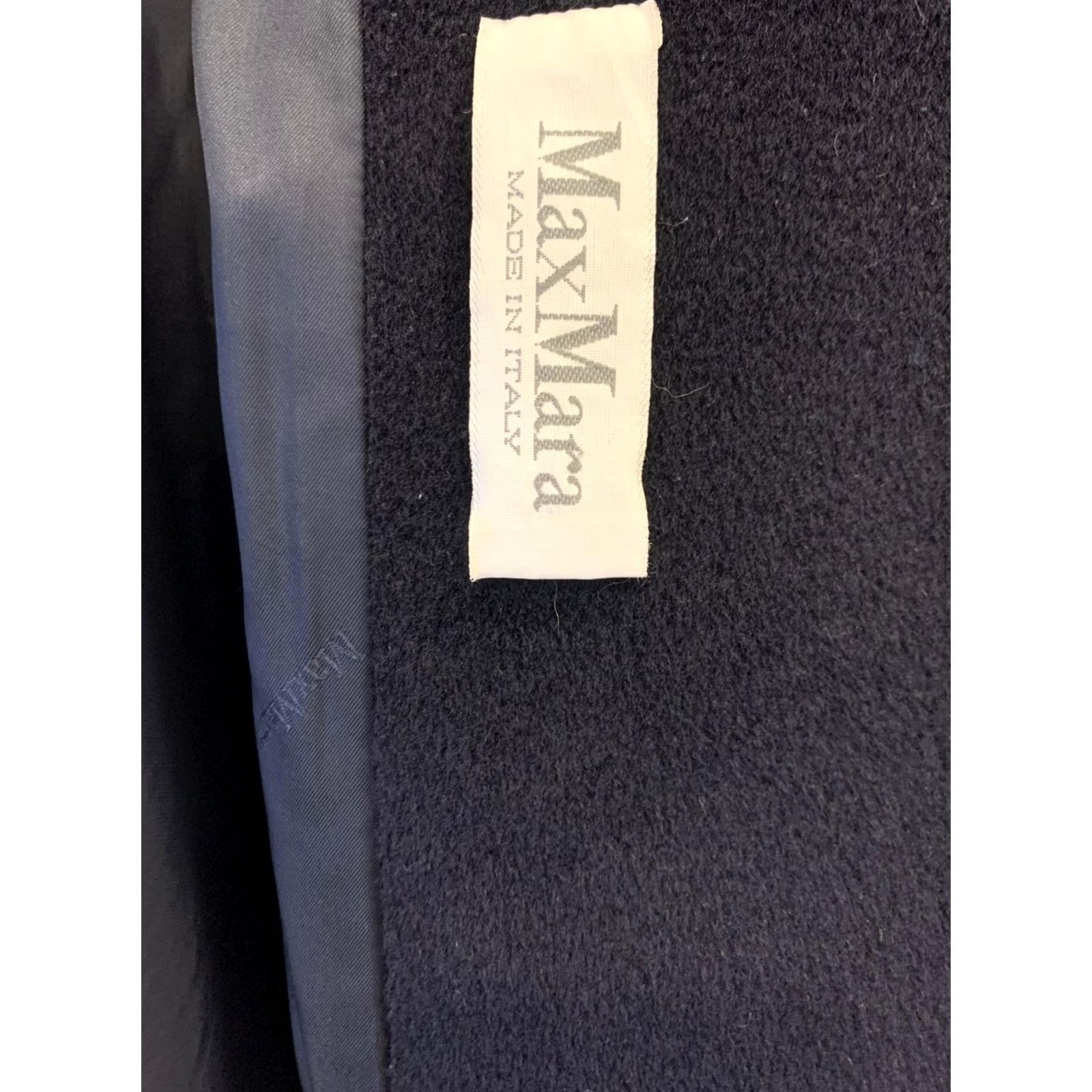 Max Mara Max Mara Wool Overcoat Navy Blue Long XL Mens Italy - Double Breasted Coat Size US XL / EU 56 / 4 - 3 Thumbnail