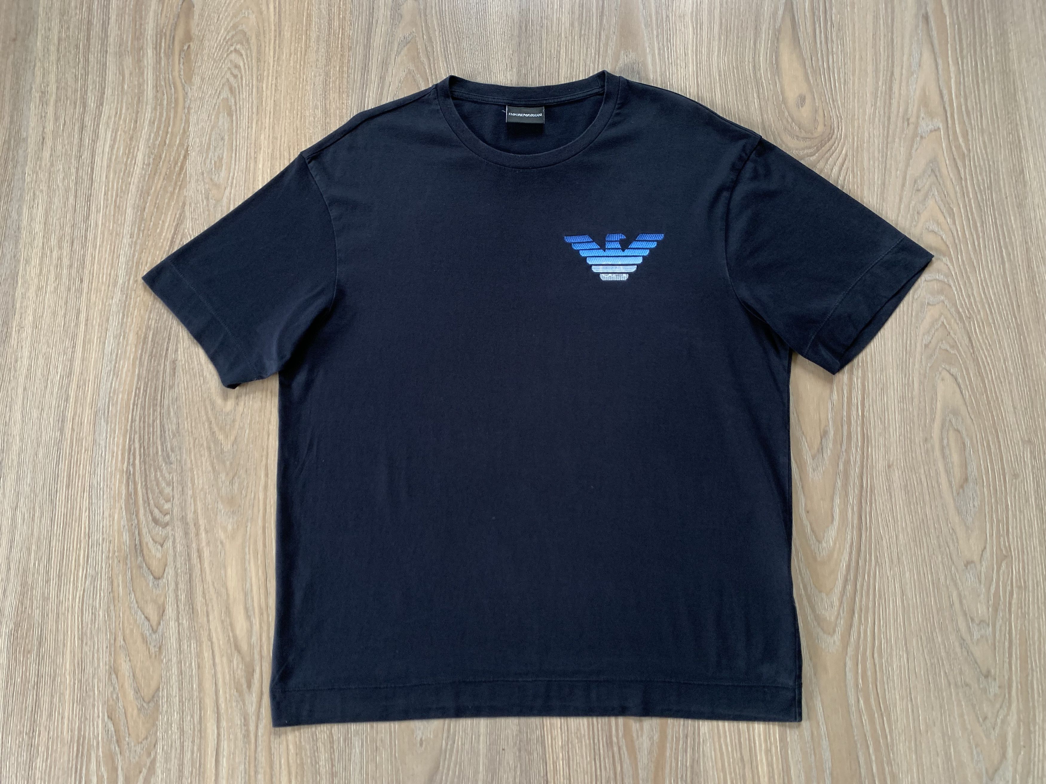 Emporio Armani × Giorgio Armani Mens Emporio Armani Cotton Embroidered Logo T-Shirt Size US XL / EU 56 / 4 - 2 Thumbnail