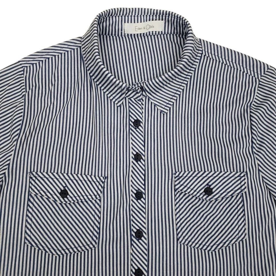Other Eden & Olivia Popover Shirt Buttoned Pockets Roll Tab M Size M / US 6-8 / IT 42-44 - 6 Thumbnail