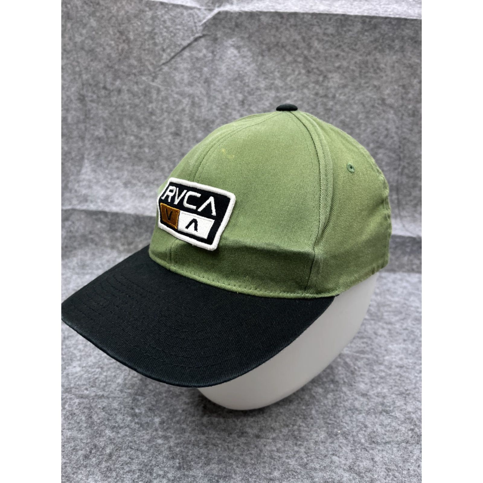 RVCA RVCA Hat Cap Fitted Adult One Size Green Cotton Spandex Twill Baseball Cap Beach Outdoor Casual Mens Size ONE SIZE - 4 Thumbnail