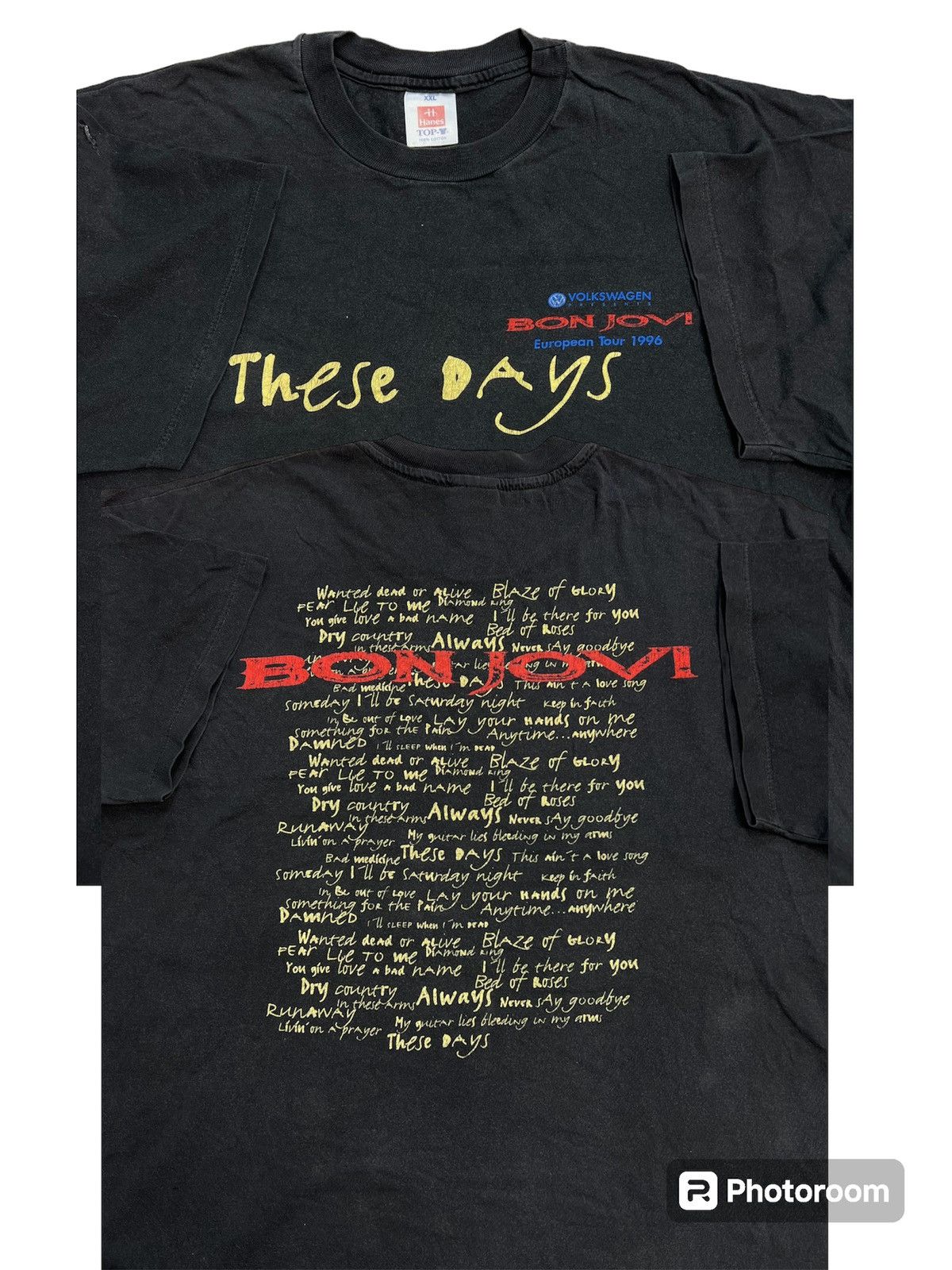 Band Tees × Bon Jovi × Vintage Bon Jovi European Tour 1996 These 