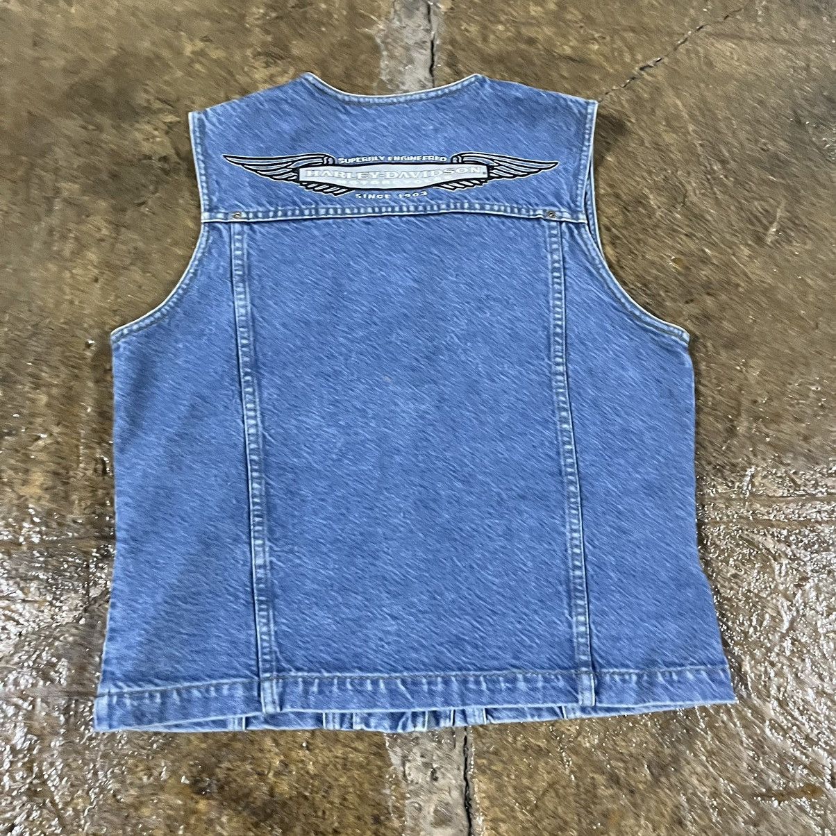 Harley Davidson × Vintage Harley Davidson Vintage Vest 90s Y2K Women's Size Small Size S / US 4 / IT 40 - 6 Thumbnail
