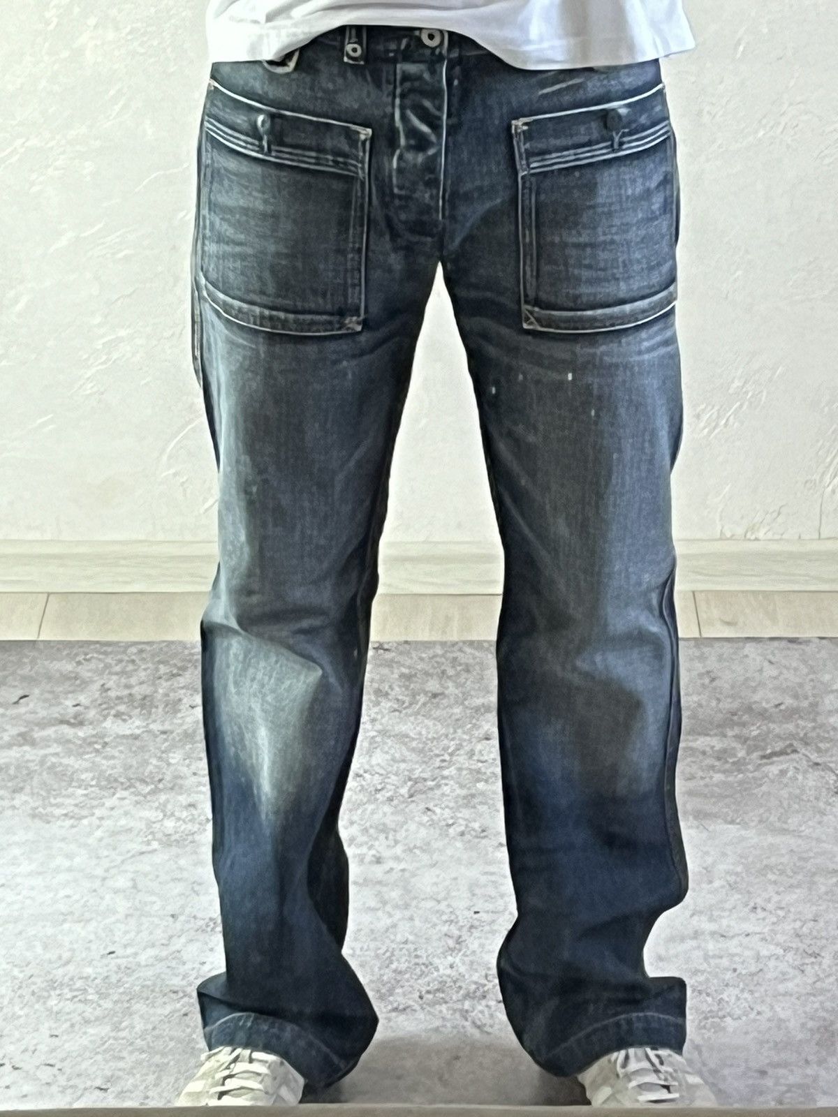 Diesel × Vintage 🫀Vintage Diesel Jeans Big Logo JNCO Style Size US 32 / EU 48 - 8 Thumbnail