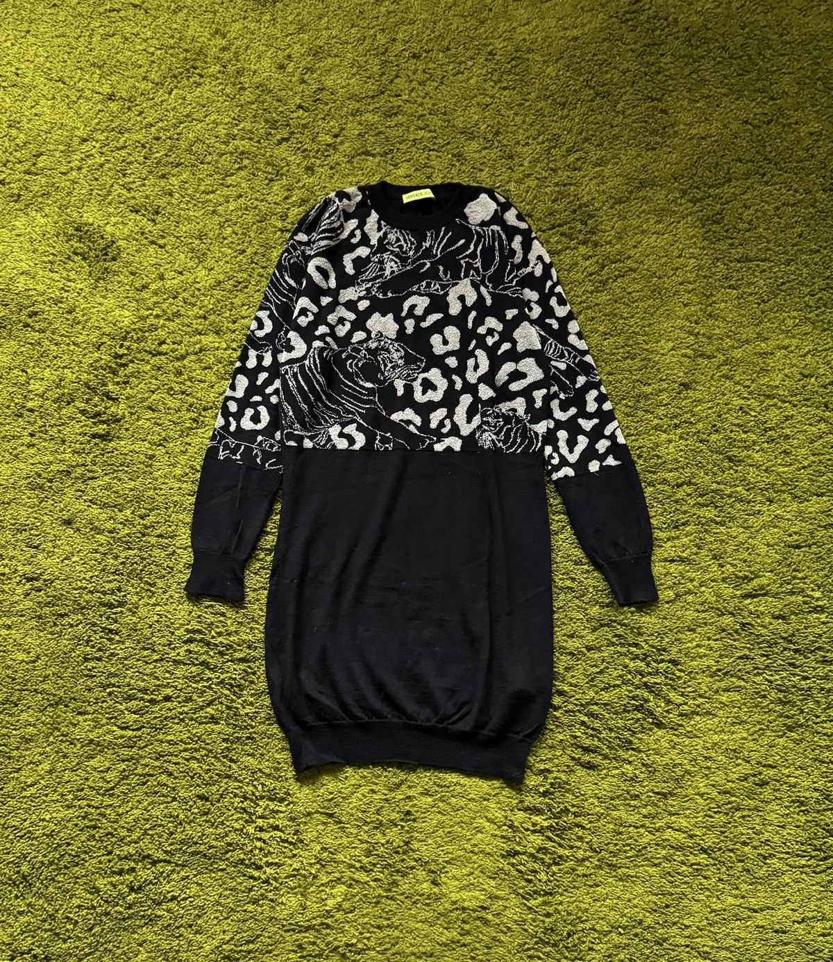 Designer × Versace × Versace Jeans Couture Versace tiger pattern wool dress Size M / US 6-8 / IT 42-44 - 1 Thumbnail