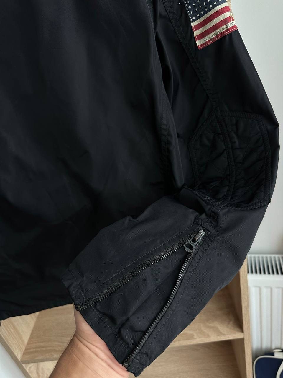 Polo Ralph Lauren × Vintage Vintage Ralph Lauren Denim Supply Black Motorcycle Jacket Size US M / EU 48-50 / 2 - 13 Thumbnail