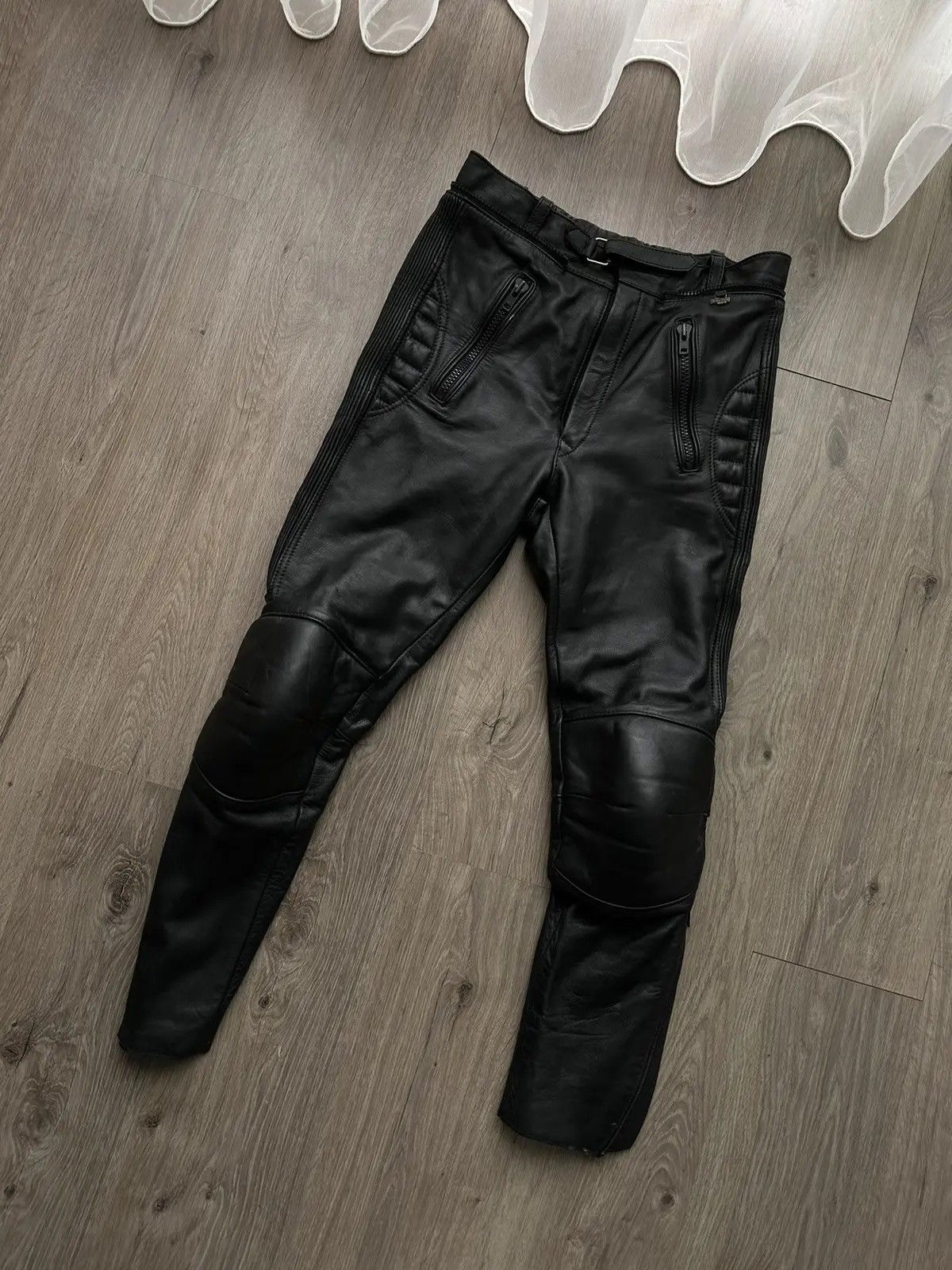 Genuine Leather × Vintage Vintage Genuine Leather Louis Moto Black pants Size US 32 / EU 48 - 4 Thumbnail