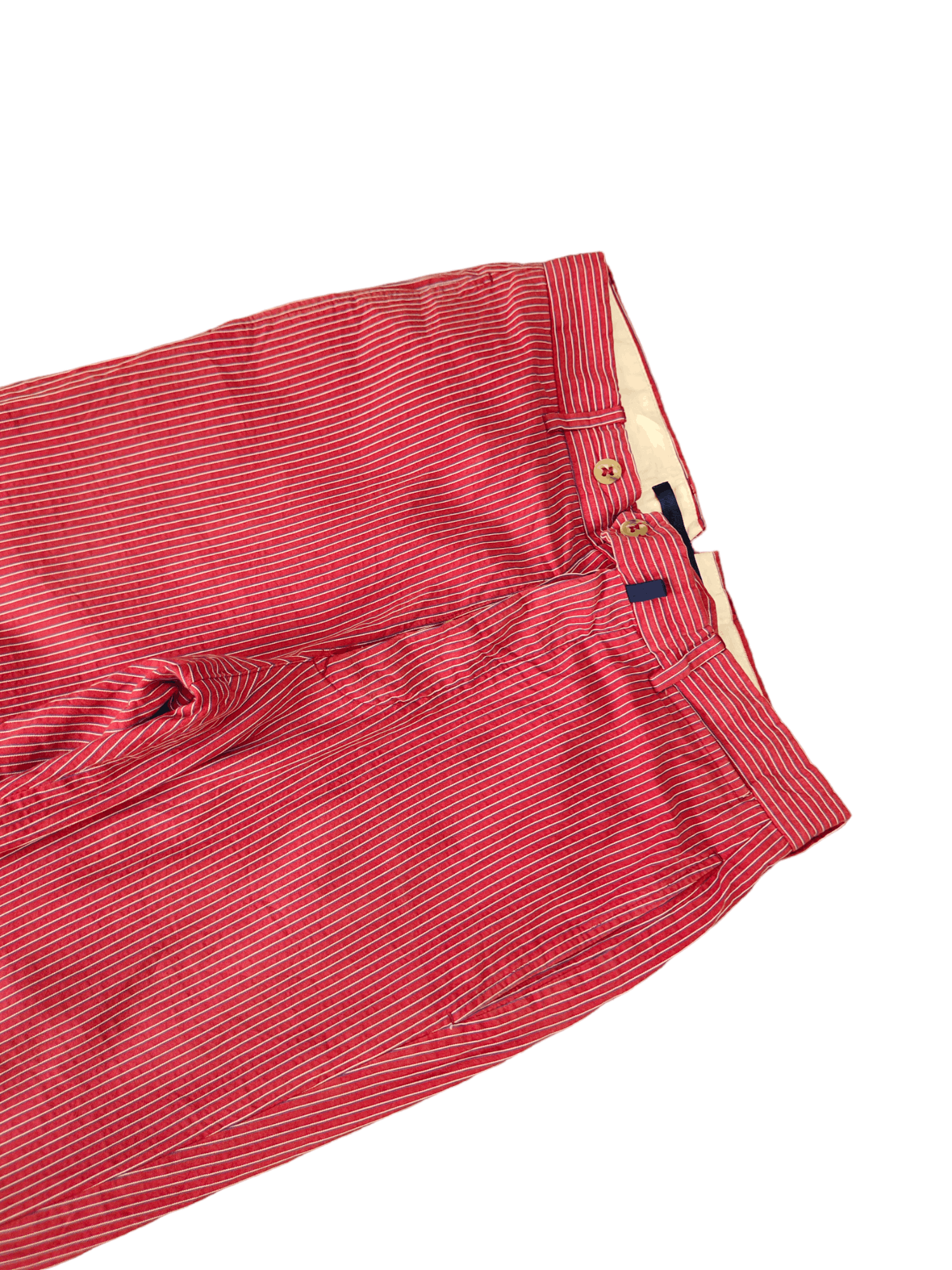 Incotex Incotex Pin Striped Red Trouser Pants Size US 28 / EU 44 - 2 Thumbnail
