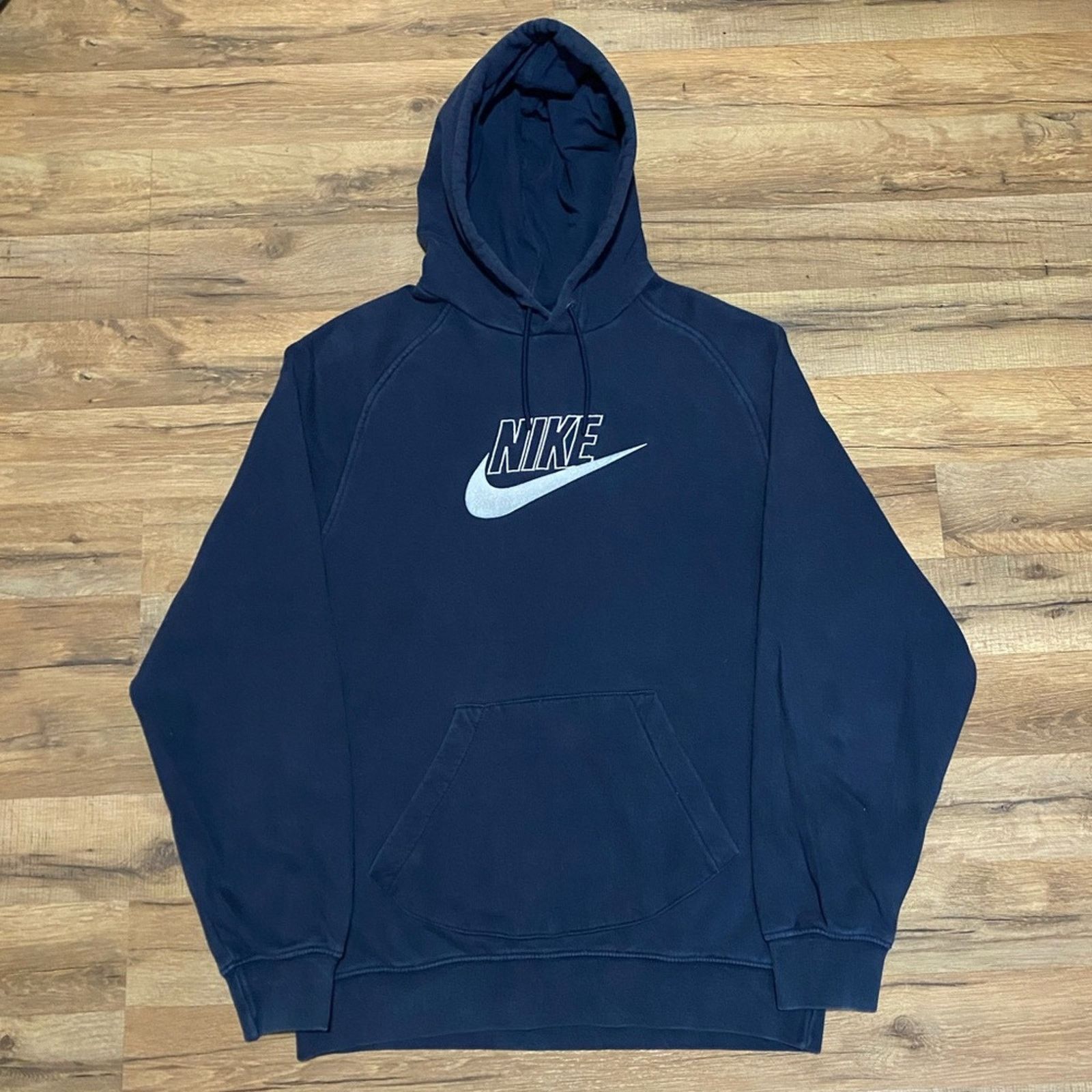 Nike Y2K Nike Center Swoosh Spellout Hoodie Size US L / EU 52-54 / 3 - 1 Thumbnail