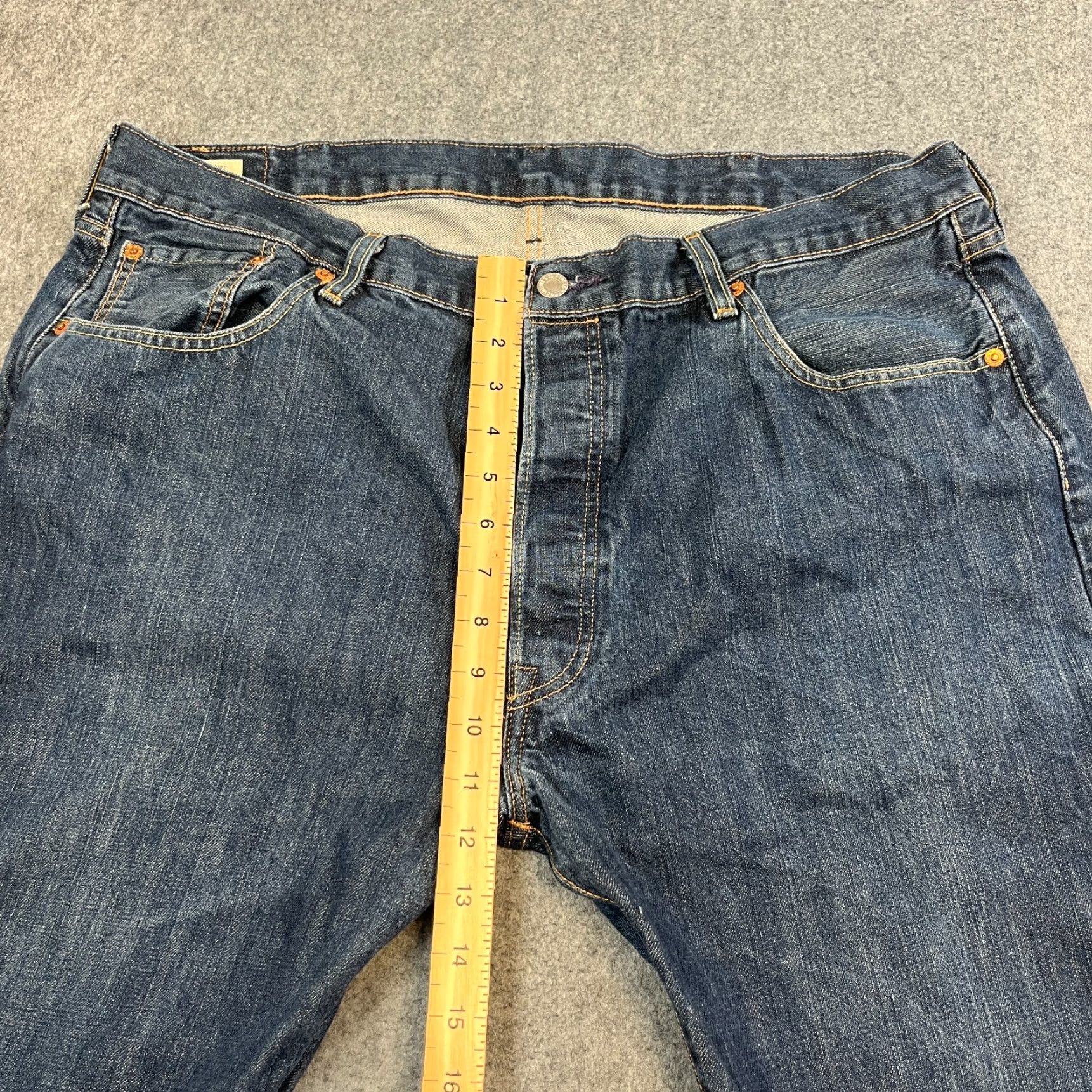 Levi's Levi's 501 Jeans Straight 40 Mens Denim Dark Blue Cotton Button Fly 5-Pocket Size US 40 / EU 56 - 5 Thumbnail
