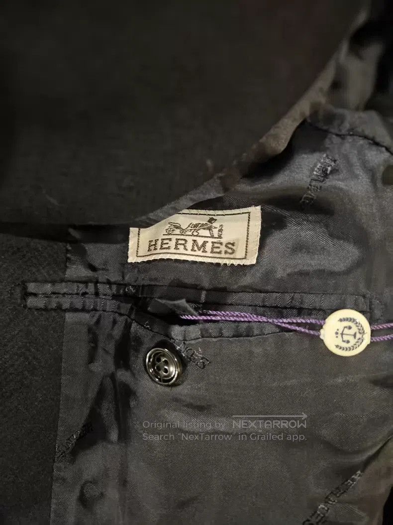 Hermes Hermes Navy blue wool cashmere mixed wool blend coat suit Size US S / EU 44-46 / 1 - 7 Thumbnail
