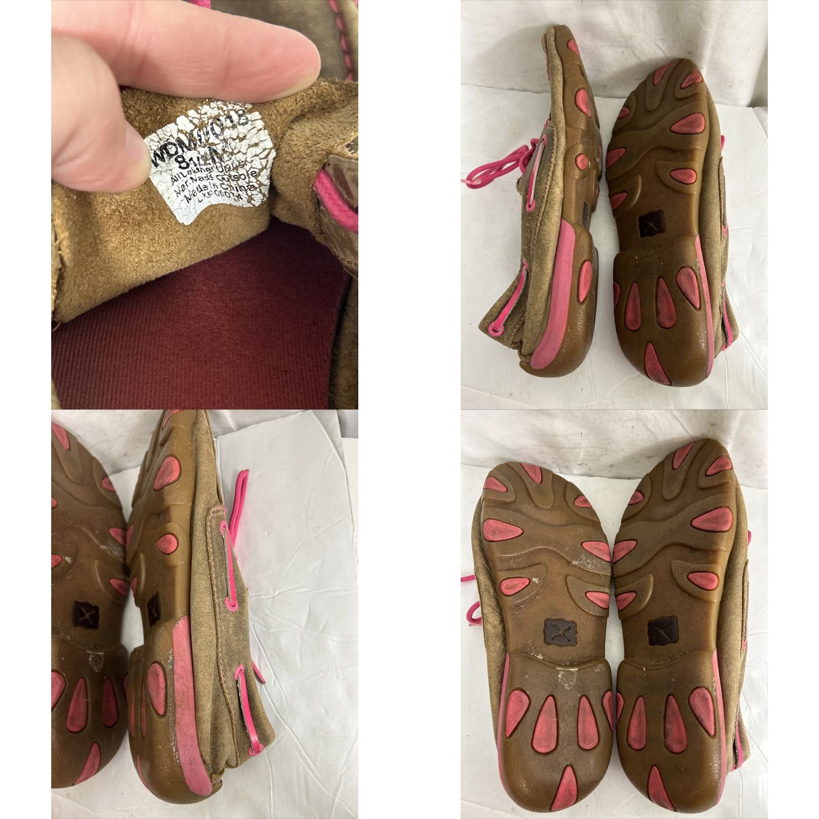 Twisted X Twisted X Women Boat Shoe Flat Leather Brown Pink 8.5 M-US Spring Summer Casual Party/Cocktail Travel Womens Size US 9 / IT 39 - 9 Thumbnail