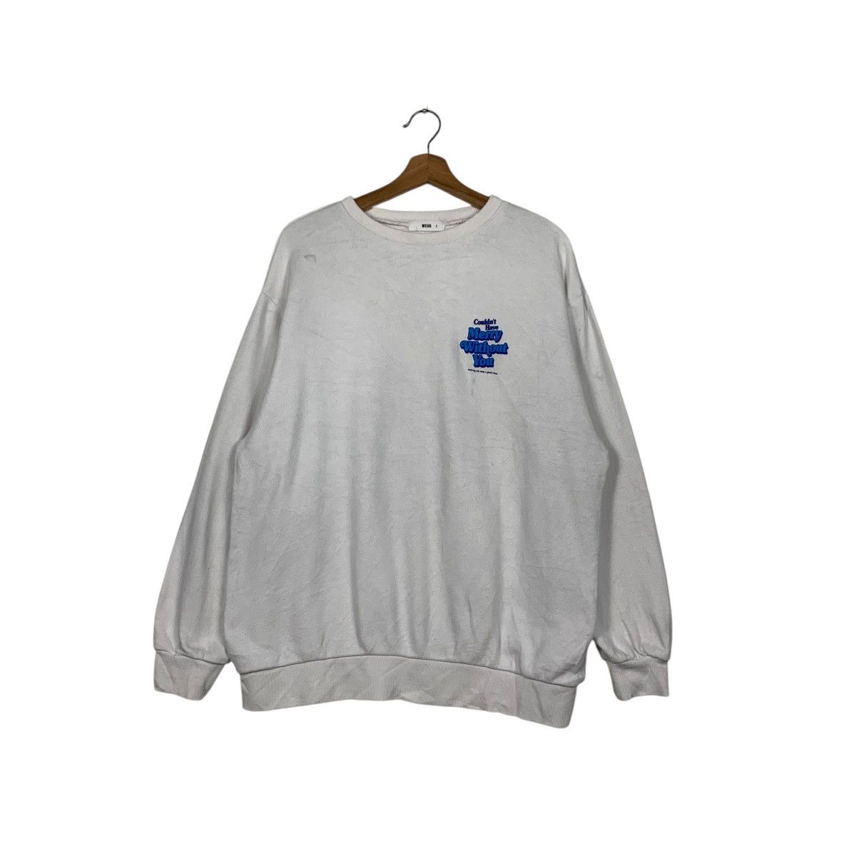 Japanese Brand WEGO Words Crewneck Sweatshirt #2418-C108 Size US M / EU 48-50 / 2 - 4 Thumbnail
