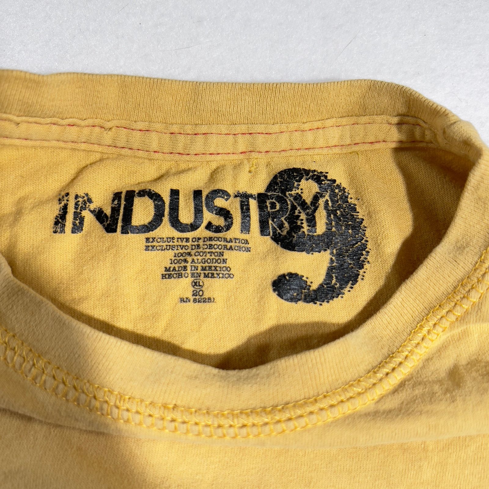 Other Industry 9 T-Shirt Extra Large Cotton Yellow Fades To Tan Size US XL / EU 56 / 4 - 5 Thumbnail
