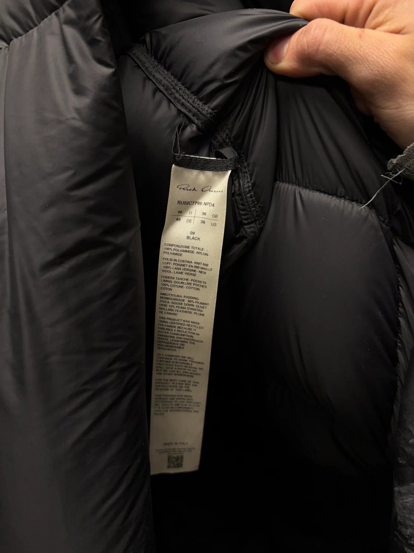 Rick Owens Rick Owens Black Jumbo Duvet ‘Peter’ Oversized Down Puffer Jacket Size US XL / EU 56 / 4 - 5 Thumbnail