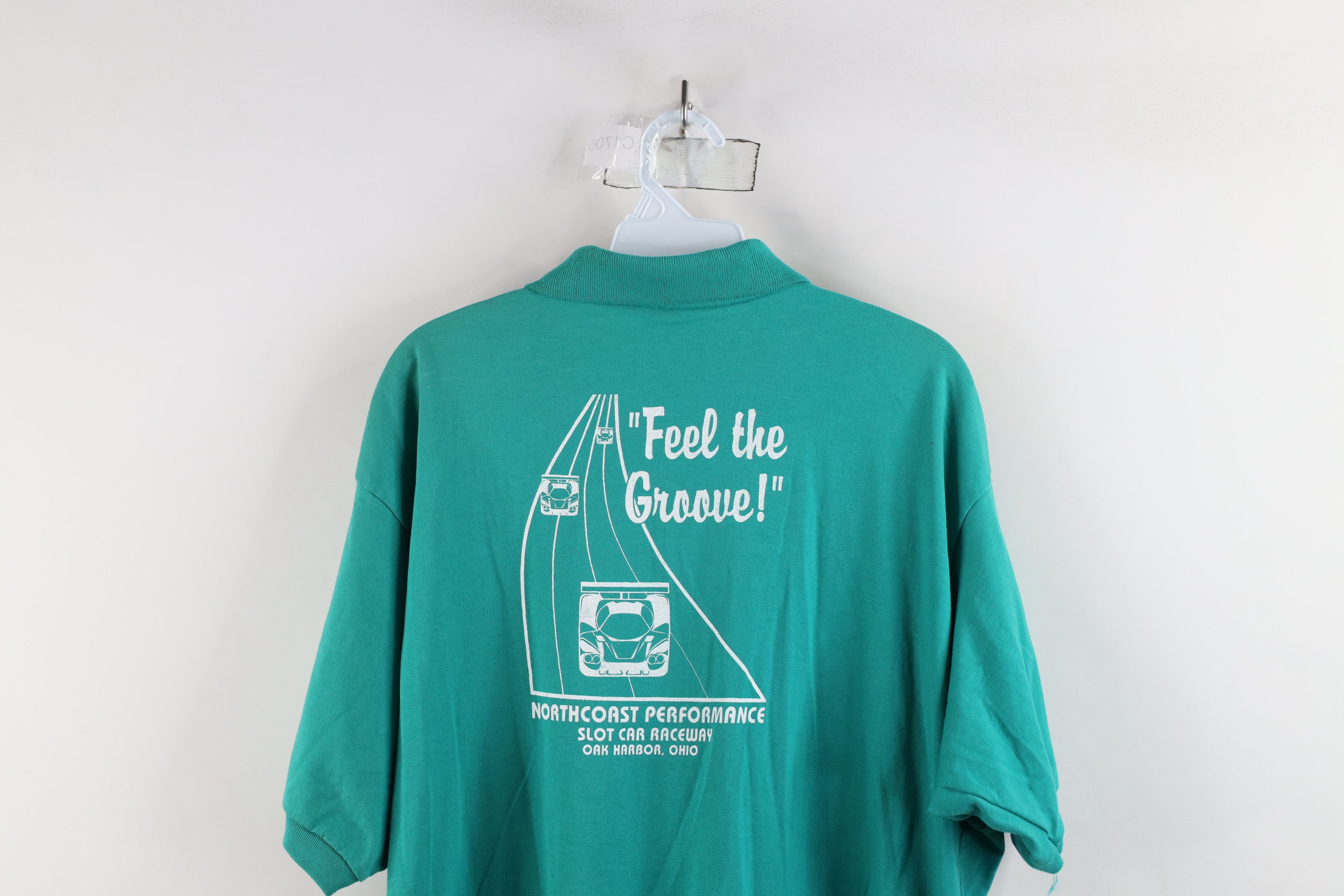 Vintage Vintage 90s Performance Slot Car Raceway Polo Shirt Teal USA Size US XL / EU 56 / 4 - 13 Thumbnail