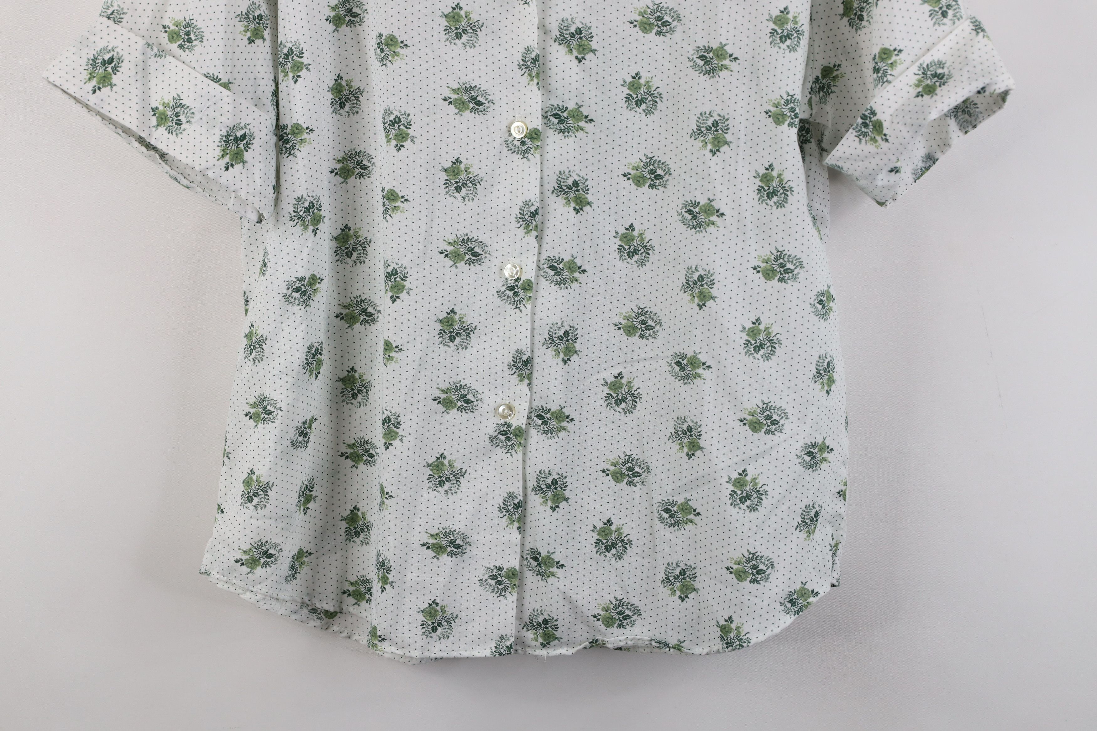 Vintage Vintage 60s 70s Rockabilly Flower Collared Button Shirt Size L / US 10 / IT 46 - 3 Thumbnail