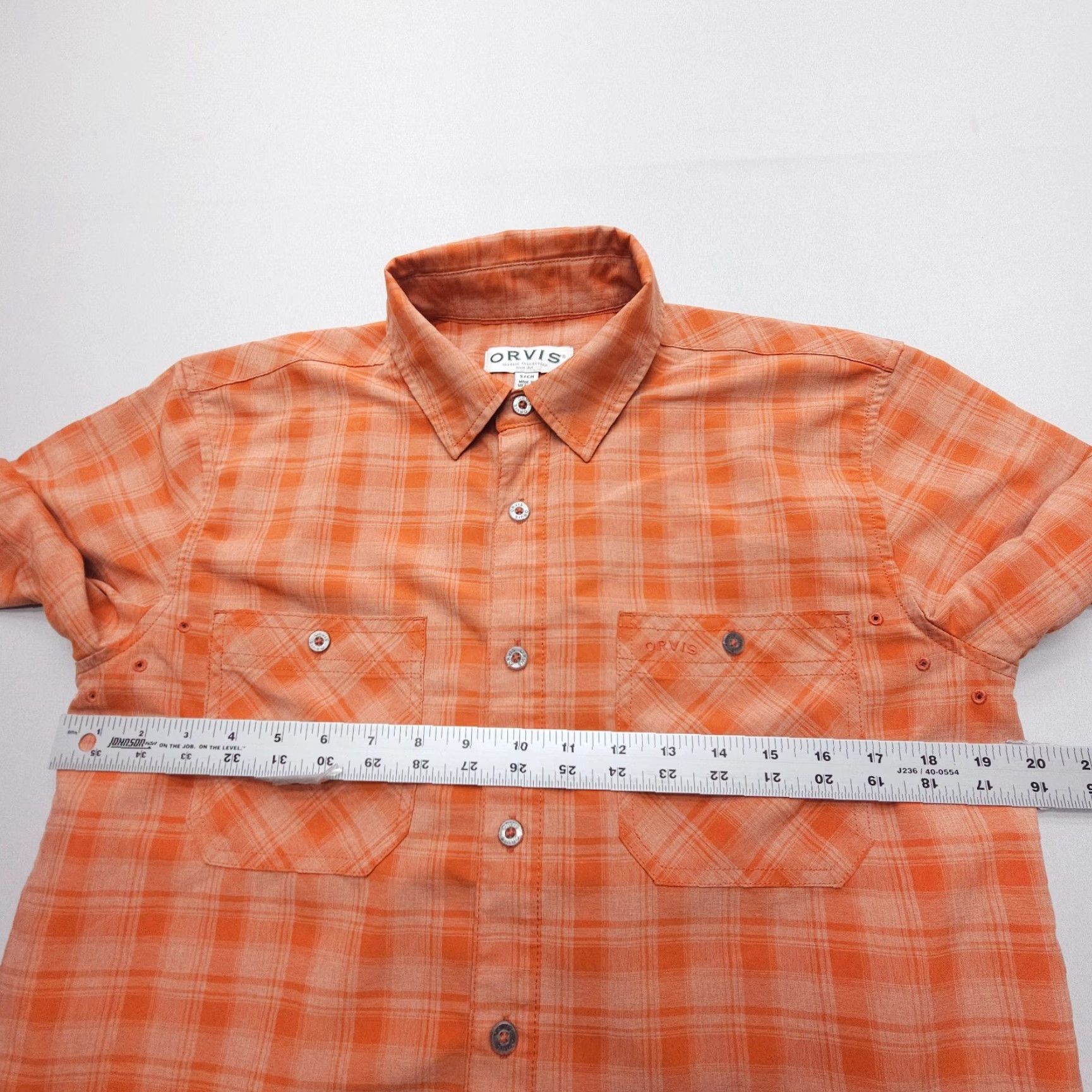 Orvis Orvis Shirt Mens Small Orange Short Sleeve Button Light Stretch Fishing Hiking Size US S / EU 44-46 / 1 - 7 Thumbnail