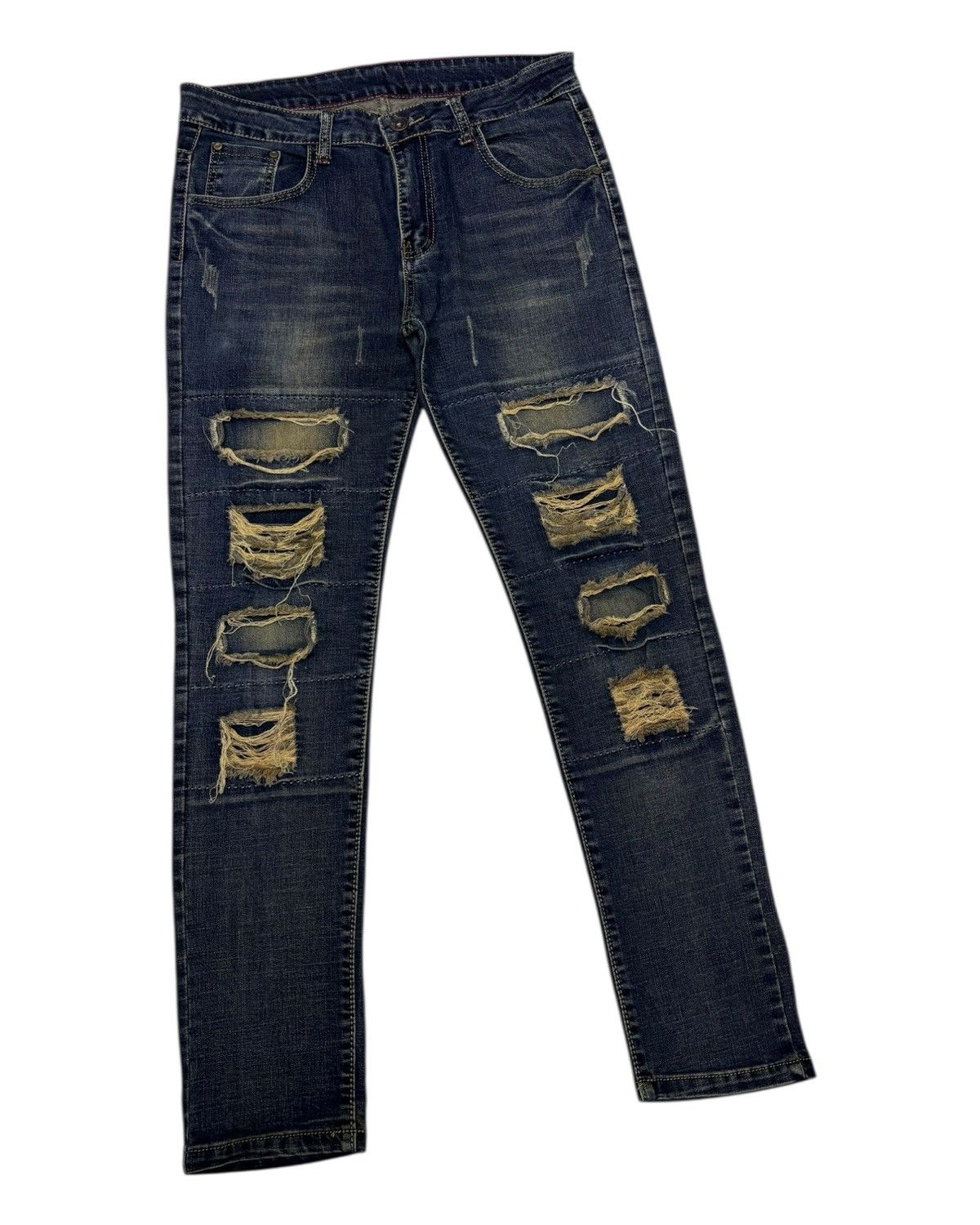Xander Zhou ZHUO YU DISTRESSED DENIM JEANS Size US 32 / EU 48 - 3 Thumbnail