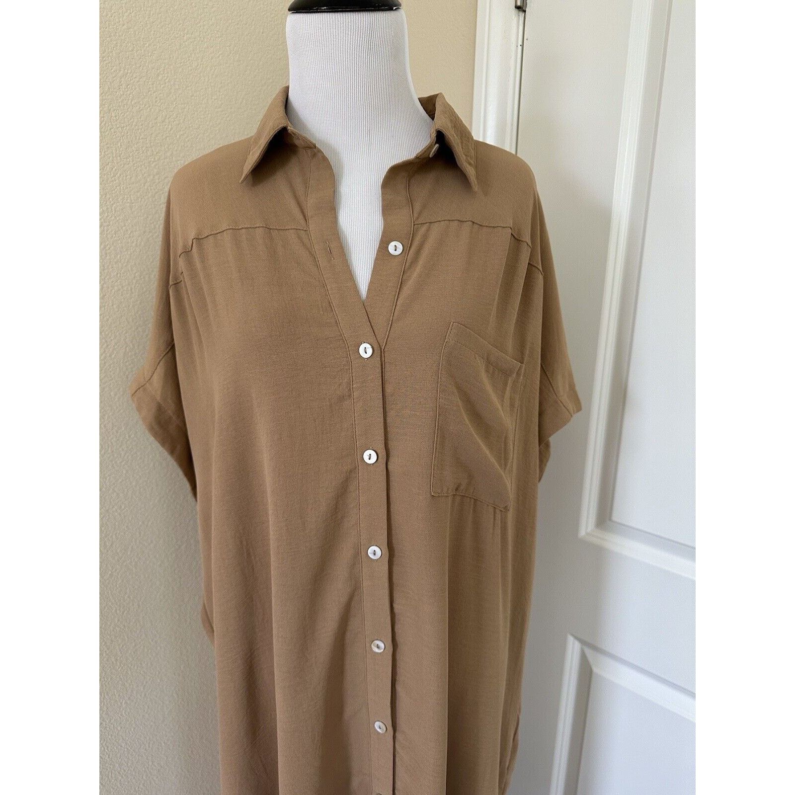 Other Button Down Beach Swim Shirt Dress Cover Up Oversized Size S Size S / US 4 / IT 40 - 6 Thumbnail