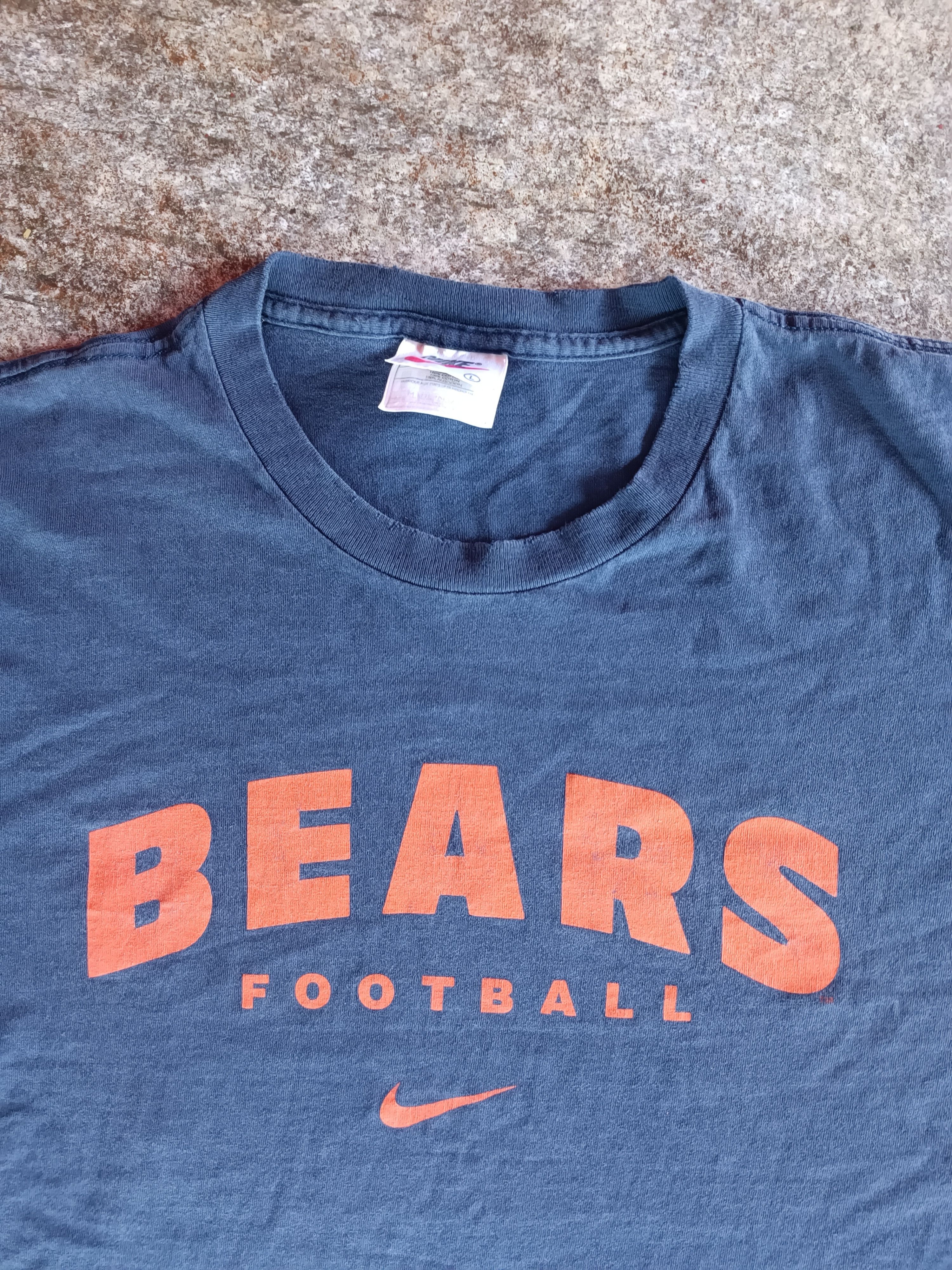 NFL × Nike × Vintage Vtg 90s NIKE Chicago Bears NFL USA T Shirt Size US L / EU 52-54 / 3 - 2 Thumbnail