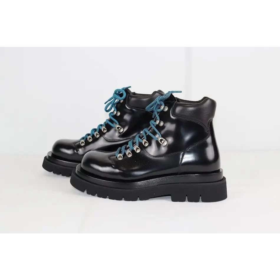 Bottega Veneta o1rshd1 Hiking Lug Gloss Vinyl Boots in Black Size US 6 / EU 39 - 9 Thumbnail