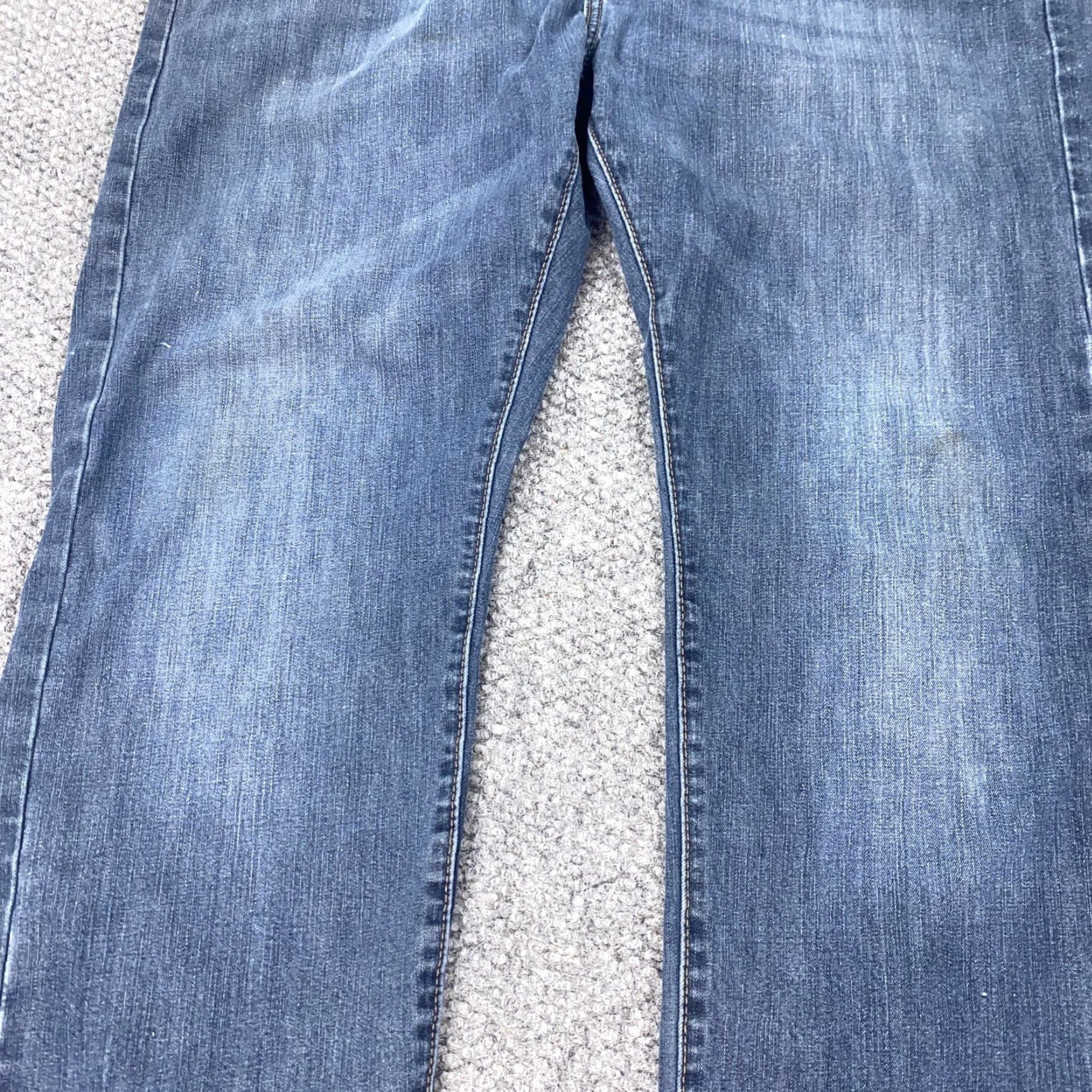 Wrangler VINTAGE Wrangler Jeans Mens 38x31 Blue Stretch Denim Straight Five Pocket 87WMMSD Mens Size US 38 / EU 54 - 3 Thumbnail