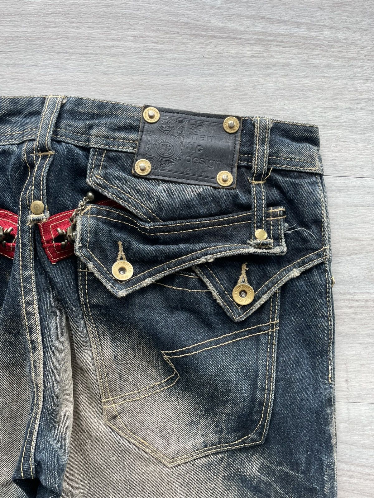 semanticdesign Semantic Design Punk Style Flare Denim Pants Size US 34 / EU 50 - 11 Thumbnail