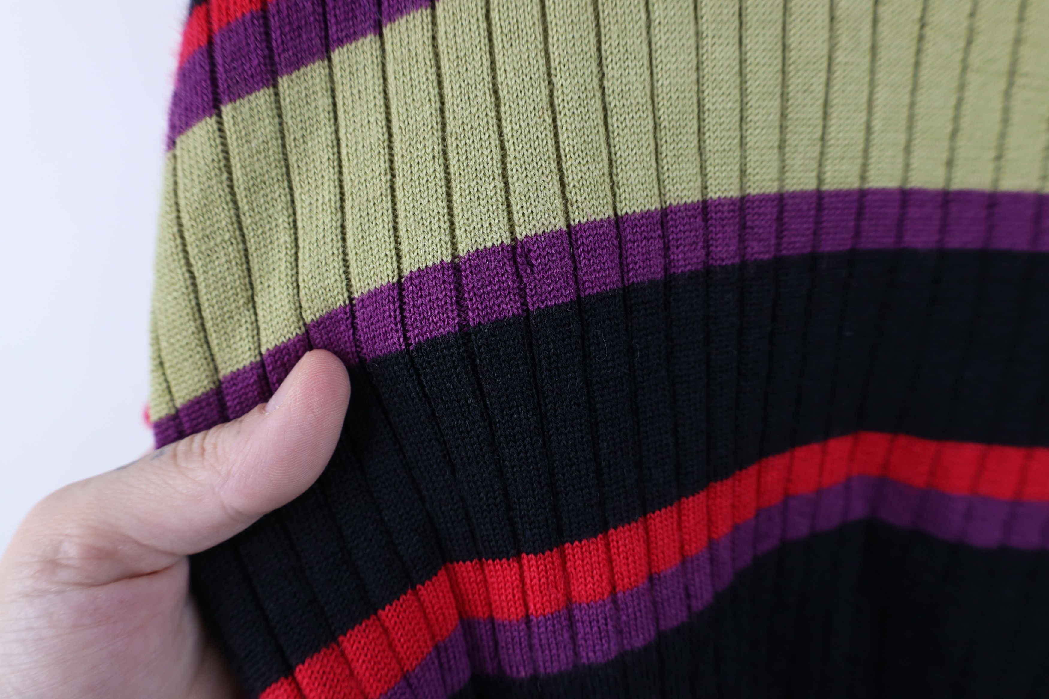 Vintage Vintage 90s Streetwear Wool Ribbed Knit Turtleneck Sweater Size XL / US 12-14 / IT 48-50 - 10 Thumbnail