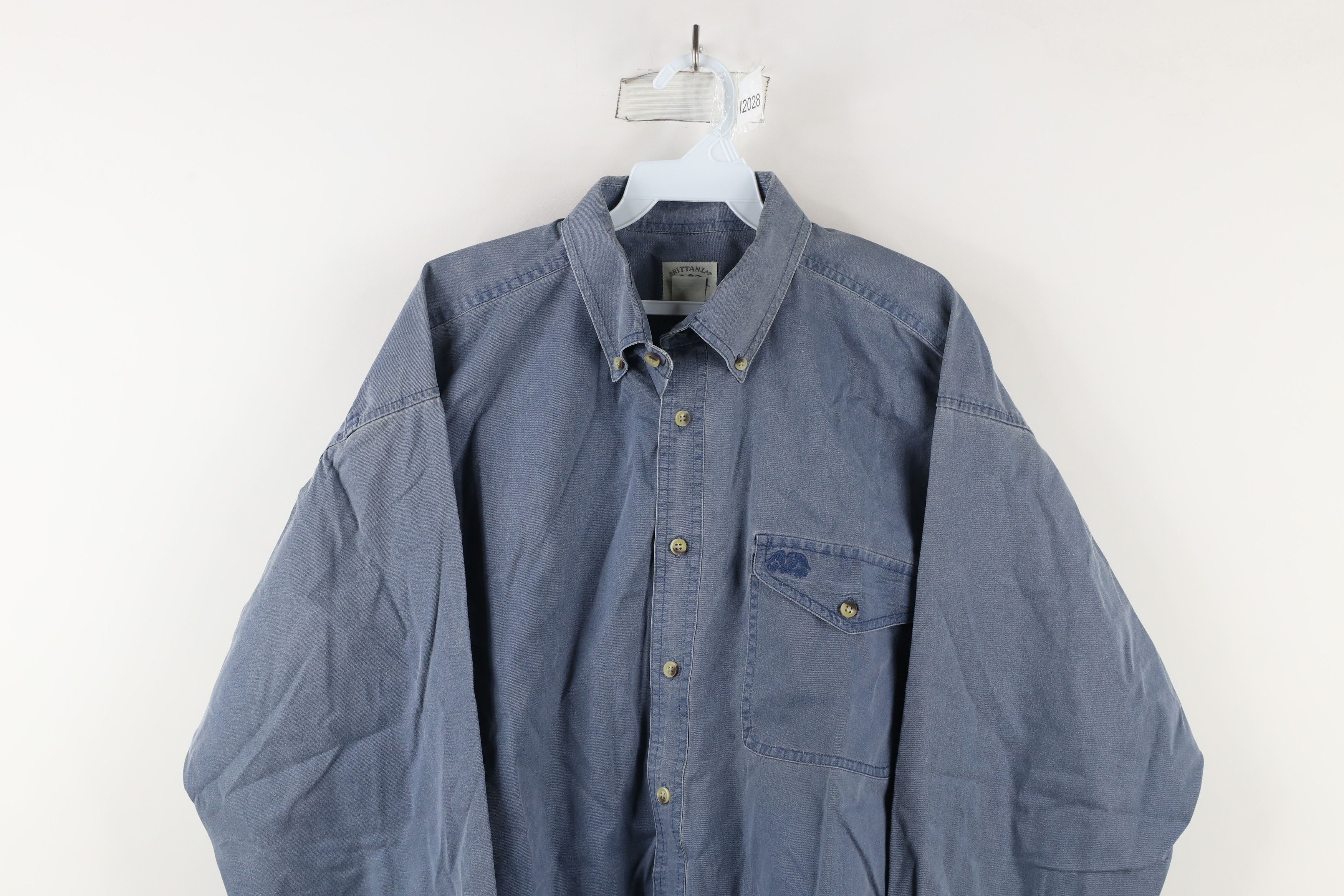 Vintage Vintage 90 Streetwear Stonewash Collared Button Down Shirt Size US L / EU 52-54 / 3 - 2 Thumbnail