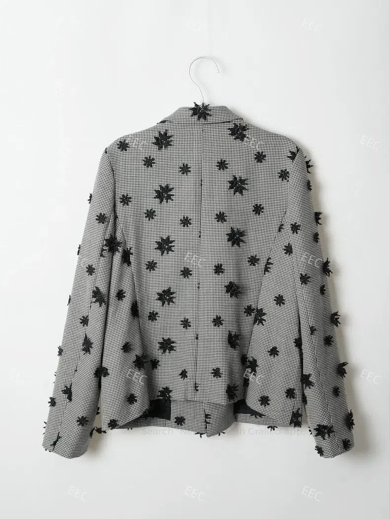 Comme des Garcons Comme Des Garcons Wool tartan three-dimensional floral jac Size M / US 6-8 / IT 42-44 - 3 Thumbnail