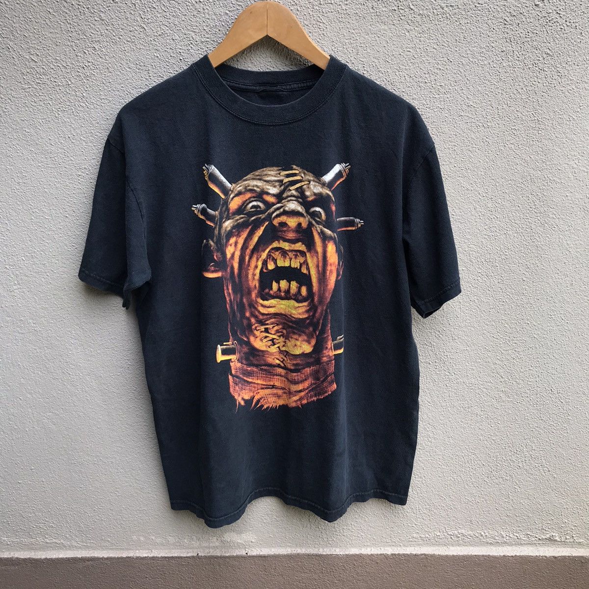 Vintage FRANKENSTEIN Wes Benscoter art horror tee