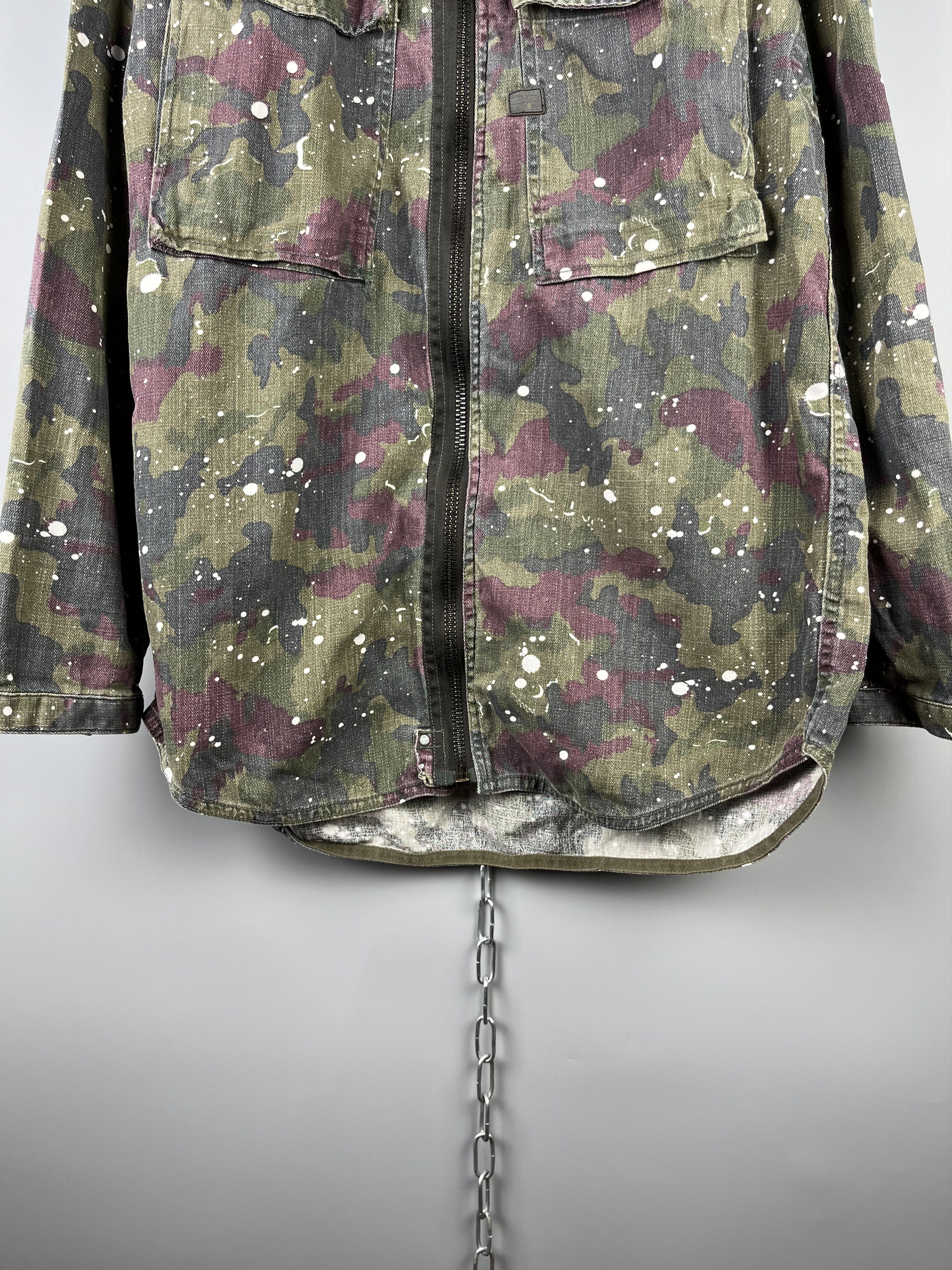 G-Star G Star Raw Painted Zip Casual Long Sleeve Shirt Size US M / EU 48-50 / 2 - 4 Thumbnail