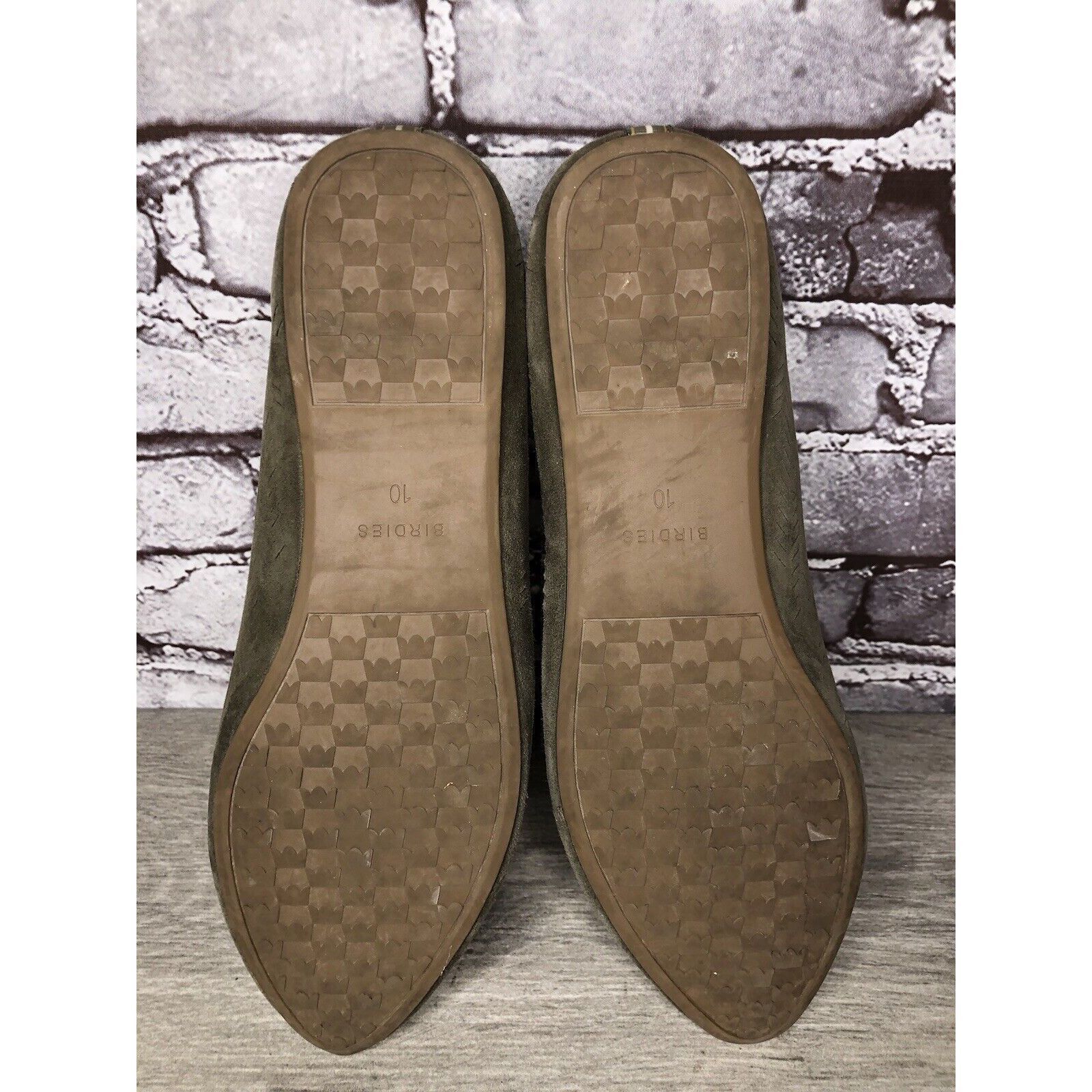 Sun Buddies Birdies Olive Green Suede Leather Comfort Loafer Flats Women Size US 10 / IT 40 - 7 Thumbnail