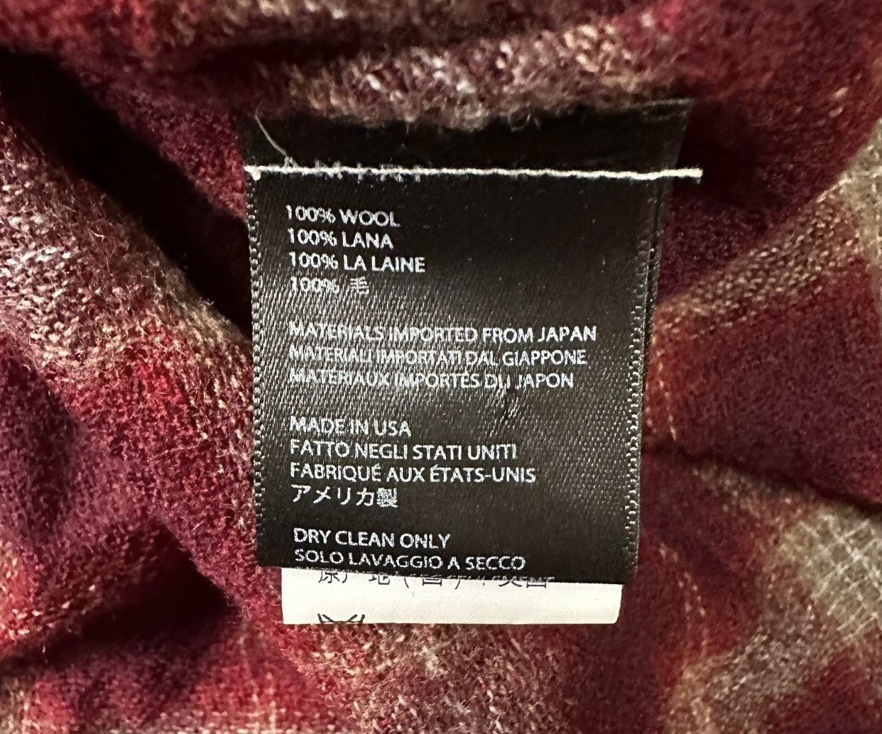 Amiri Amiri red grid rendering behind angel Cupid wool shirt Size US S / EU 44-46 / 1 - 5 Thumbnail