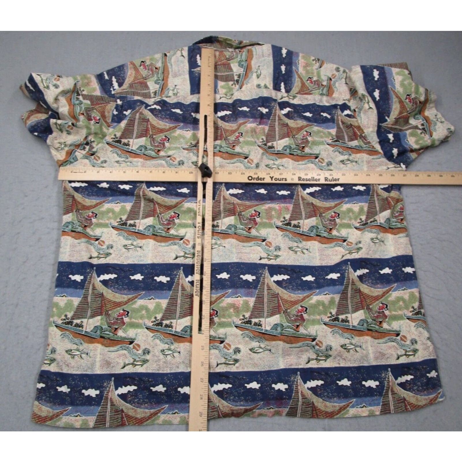 Vintage Kahala Avi Collection Hawaiian Shirt Mens Extra Large Beige Short Sleeve Button Up Nautical Cotton Size US XL / EU 56 / 4 - 5 Thumbnail